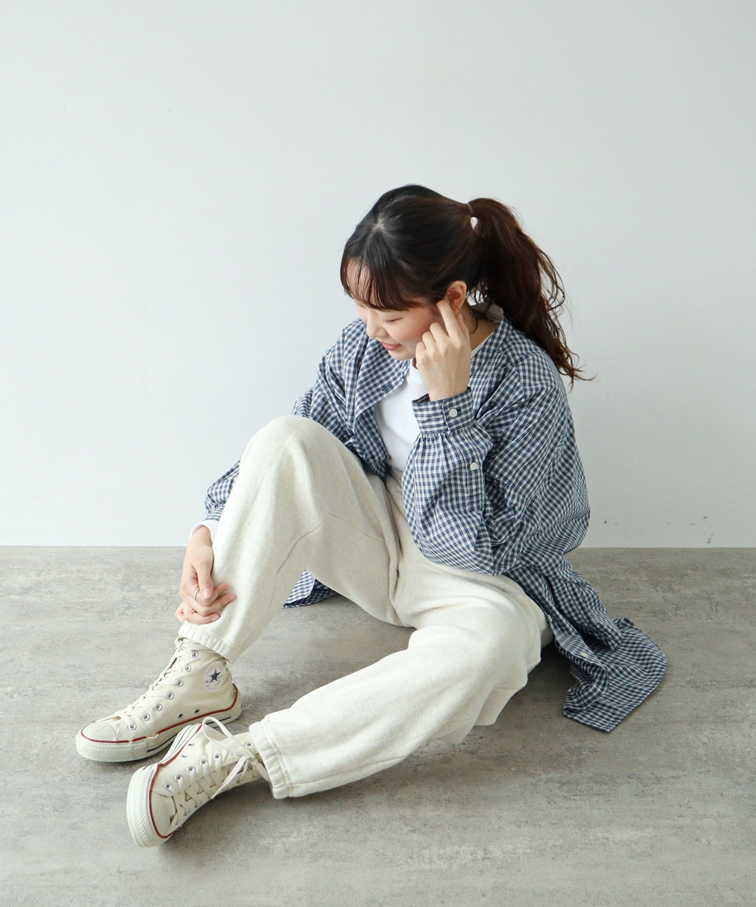 AMBIDEX Store △○NAVYS フレンチテリー スウェットパンツ(F キナリ