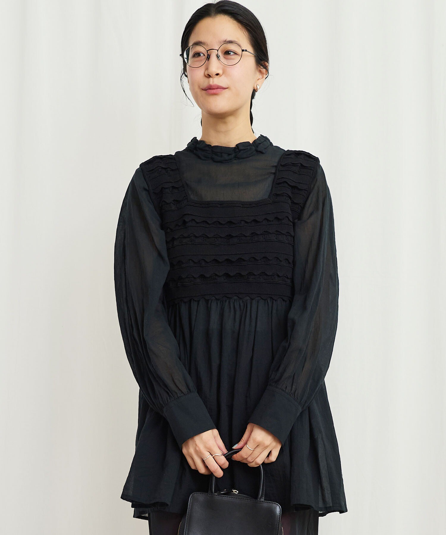 liten/Candy blouse/キャンディブラウス/ブラック/美品 AMBIDEX Store ○CANDY blouse(F シロ): l'atelier du savon