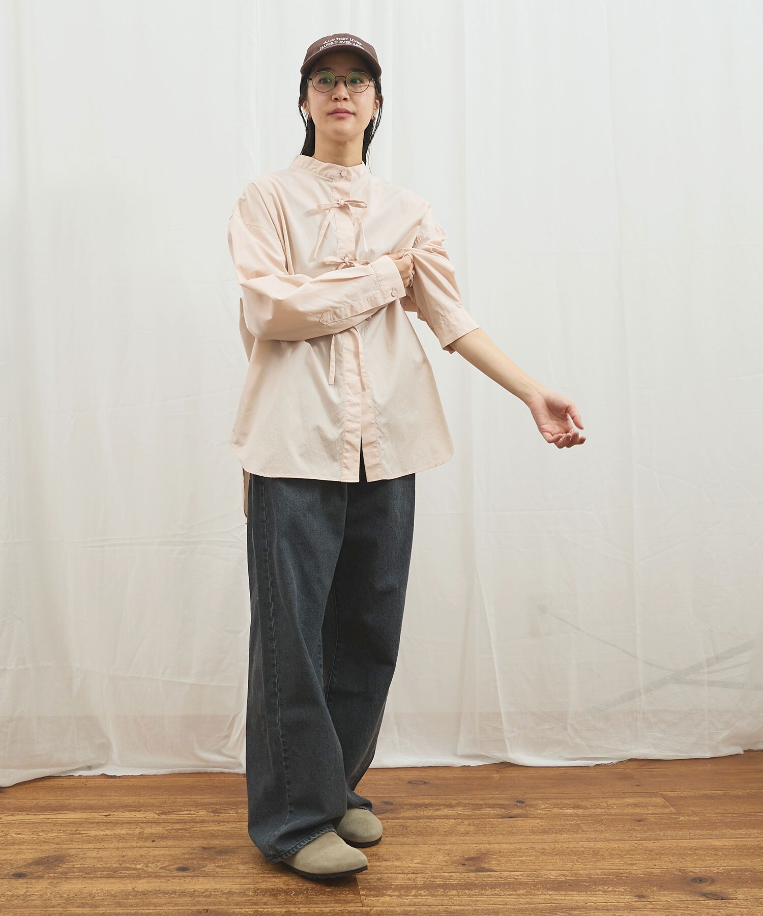 AMBIDEX Store ribbon long shirt(F ストライプ): l'atelier du savon