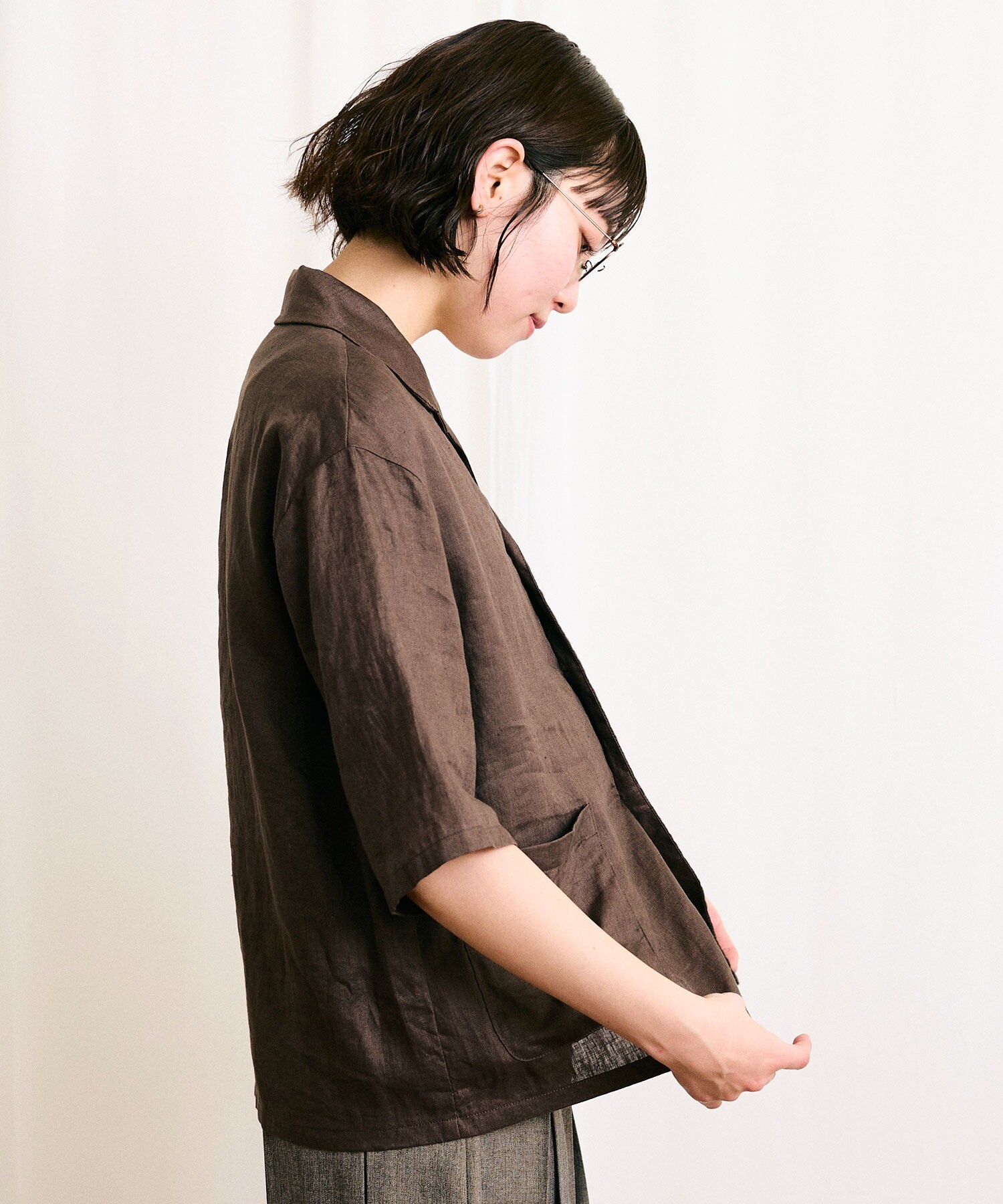 ブラウス シャツ DAILY LINEN shirt レディース セール】DAILY LINEN shirt（シャツ/ブラウス）｜fig London