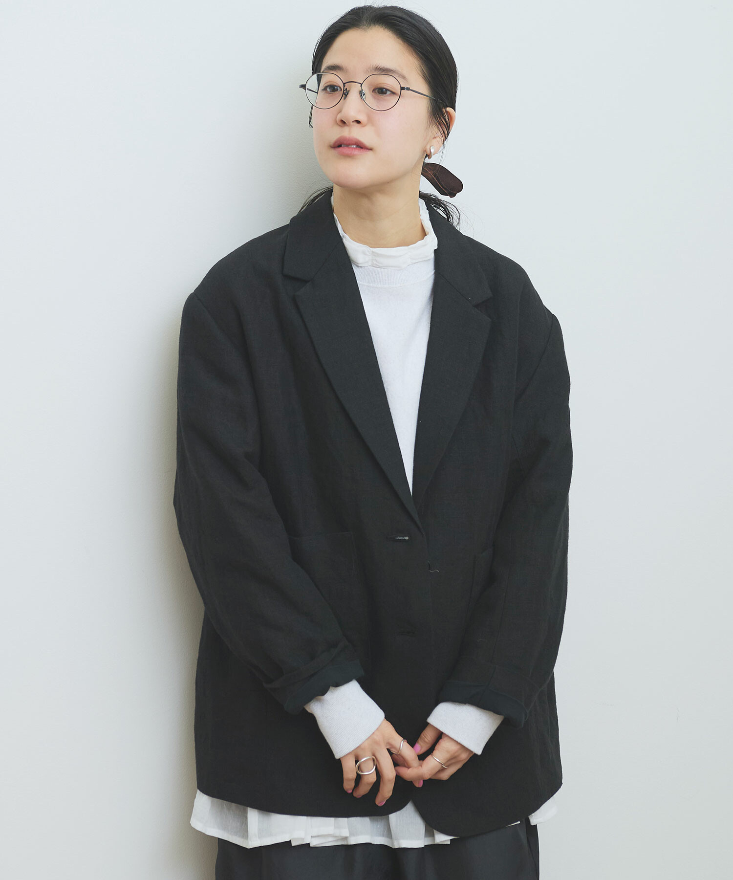 美品　MADISONBLUE FIELD JACKET LINEN 黒 美品 MADISONBLUE FIELD JACKET LINEN 黒 - メルカリ