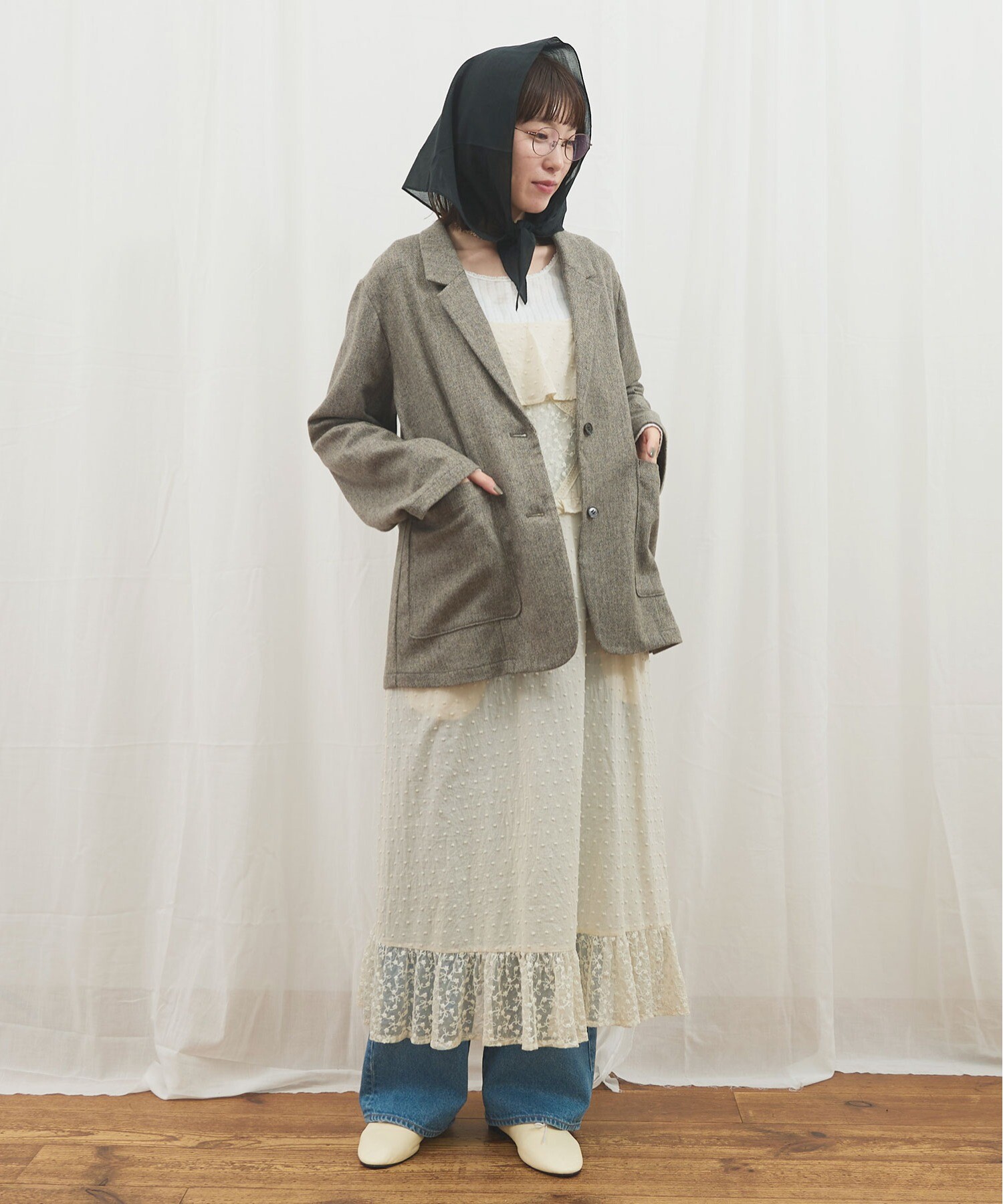 AMBIDEX Store 〇WOOL TWEED jacket(F クロ): l'atelier du savon