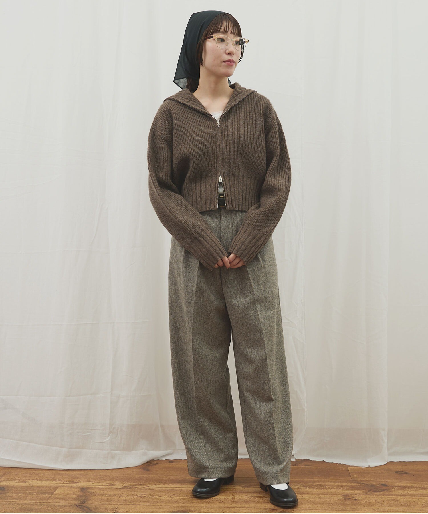 AMBIDEX Store 〇AIR WOOL zip cardigan(F コゲチャ): l'atelier du savon