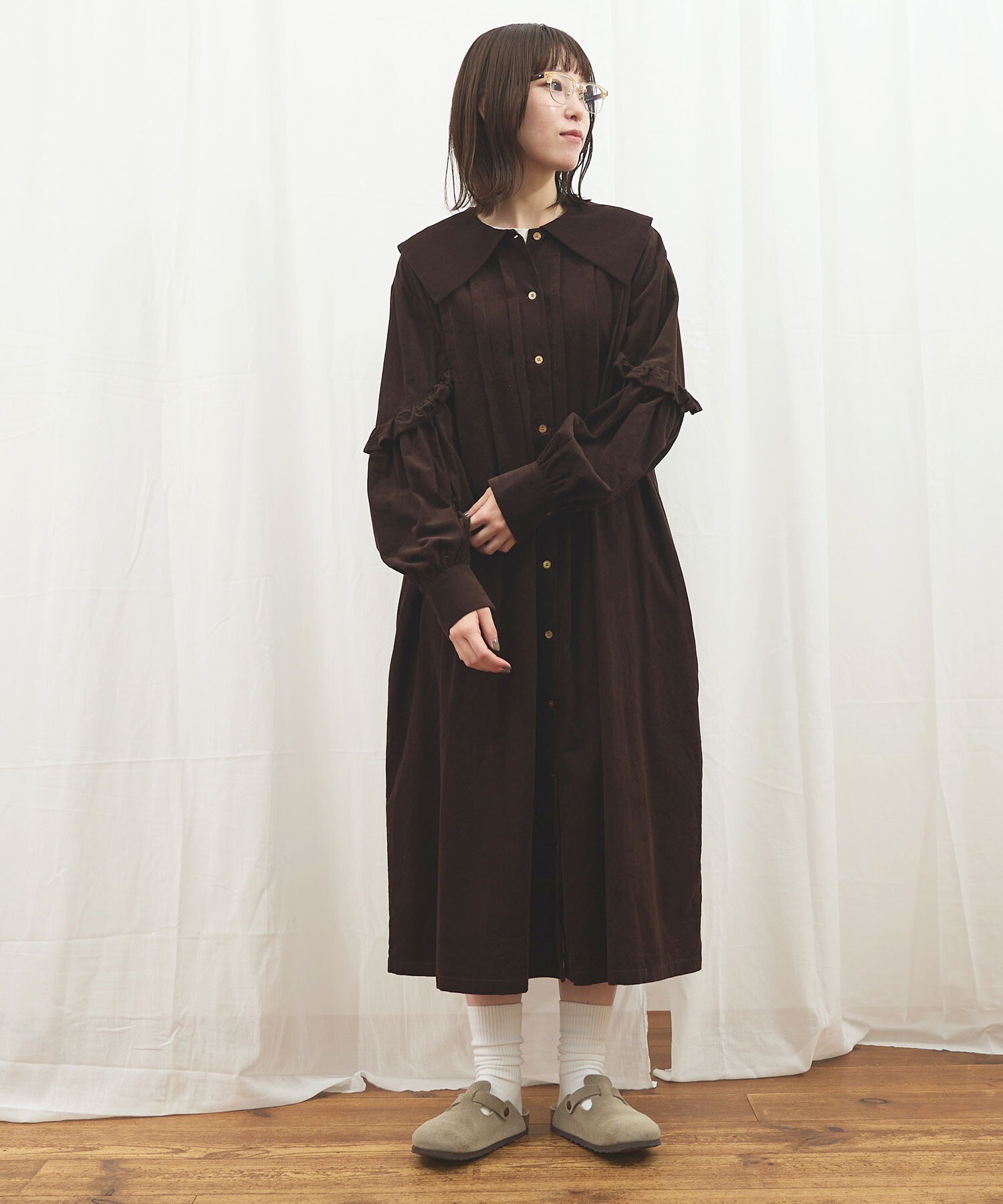 AMBIDEX Store 〇shirt corl dress (F コゲチャ): l'atelier du savon