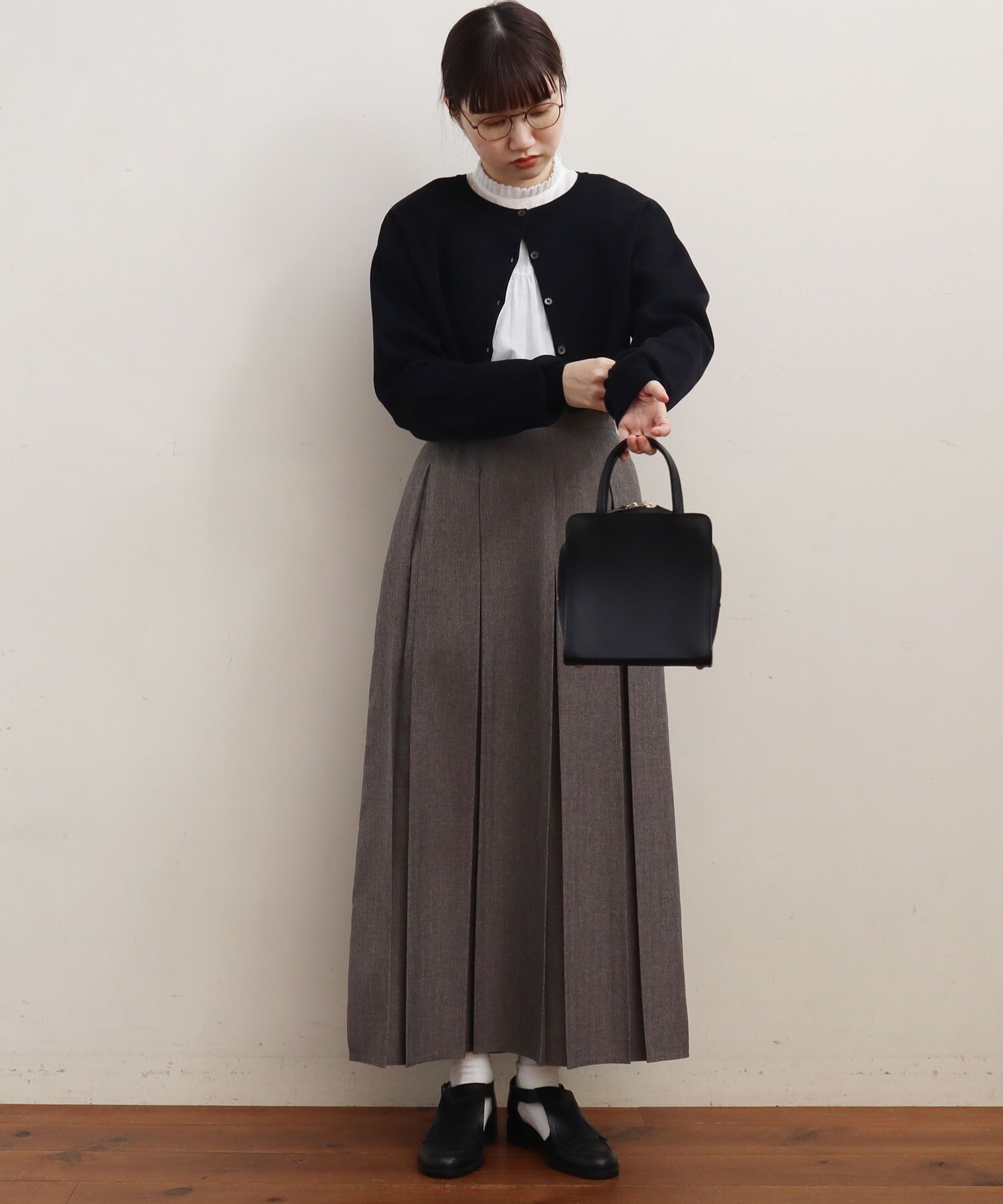 fig London - Figlondon wool mood プリーツスカートの