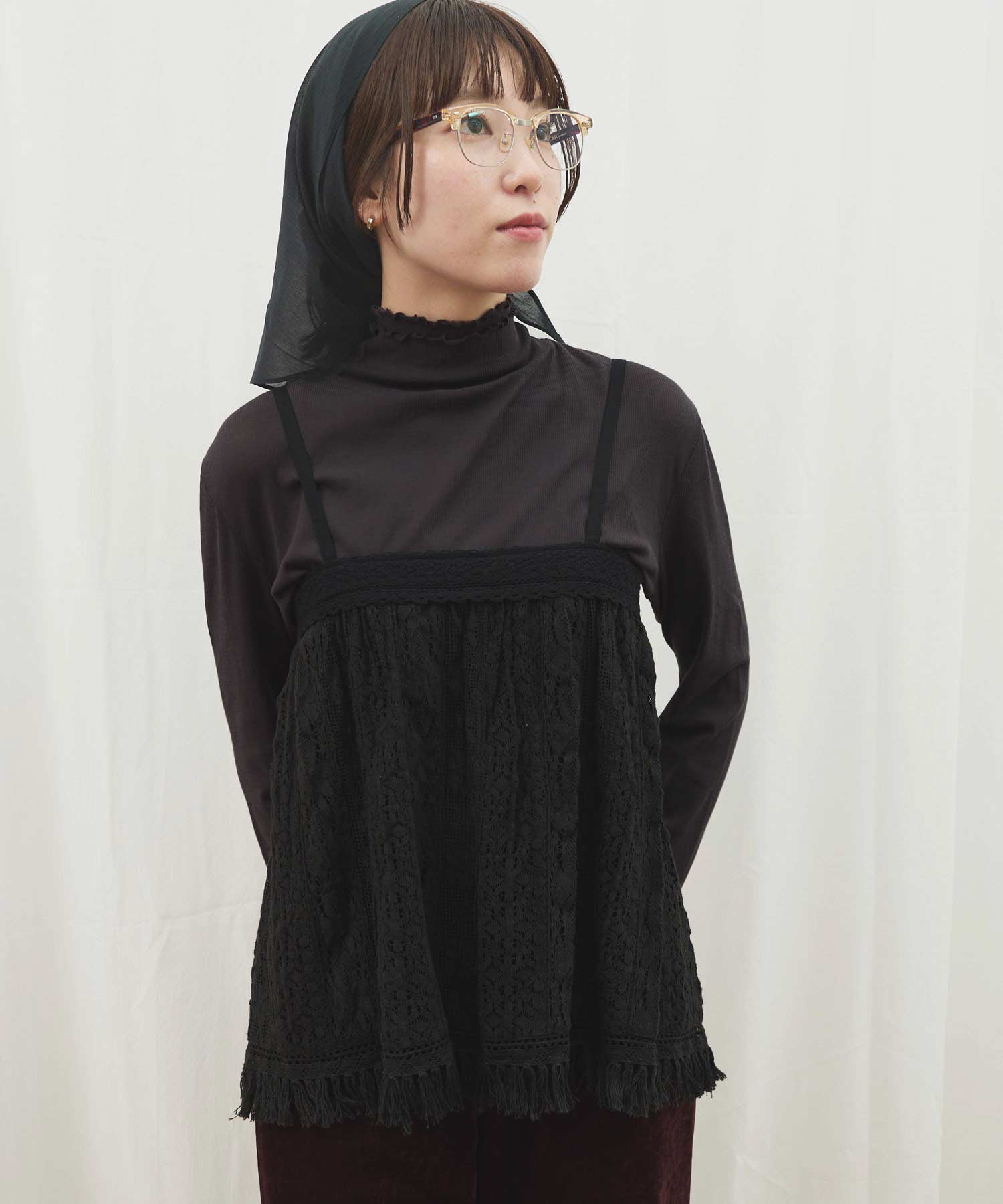 fig London Carol apron レースエプロン キャミベスト AMBIDEX Store 〇Carol apron(F クロ): l'atelier du savon