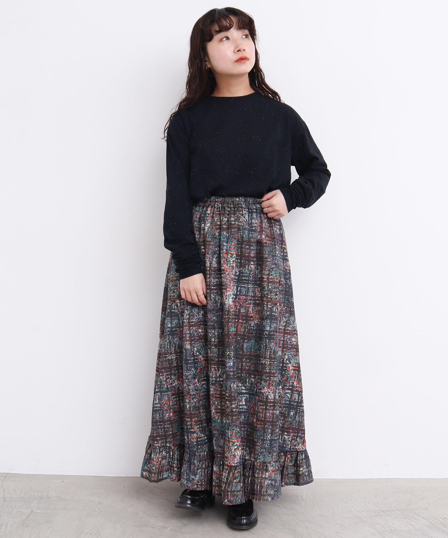 AMBIDEX Store 〇カラフルネップ天竺 くしゅ袖Tシャツ(F イエロー): l