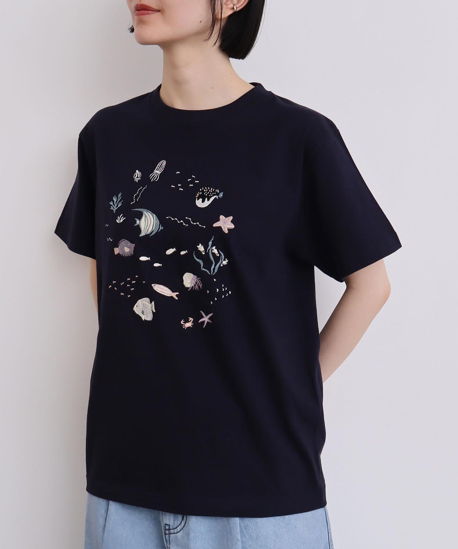 AMBIDEX Store △recycle OX数字刺繍シャツ(F シロ): l'atelier