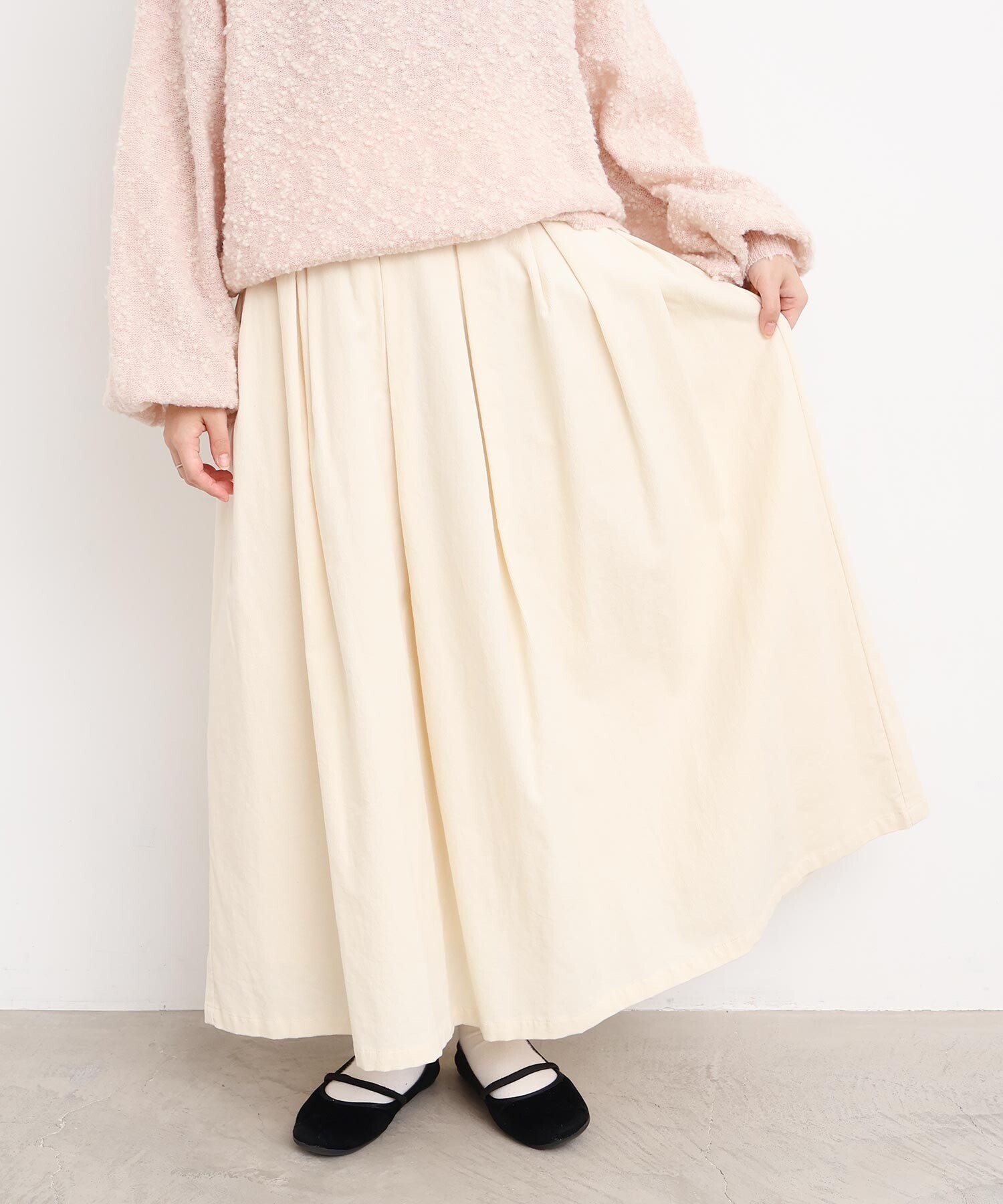 AMBIDEX Store 〇21Wシャツコール タックスカート(F カーキ): l