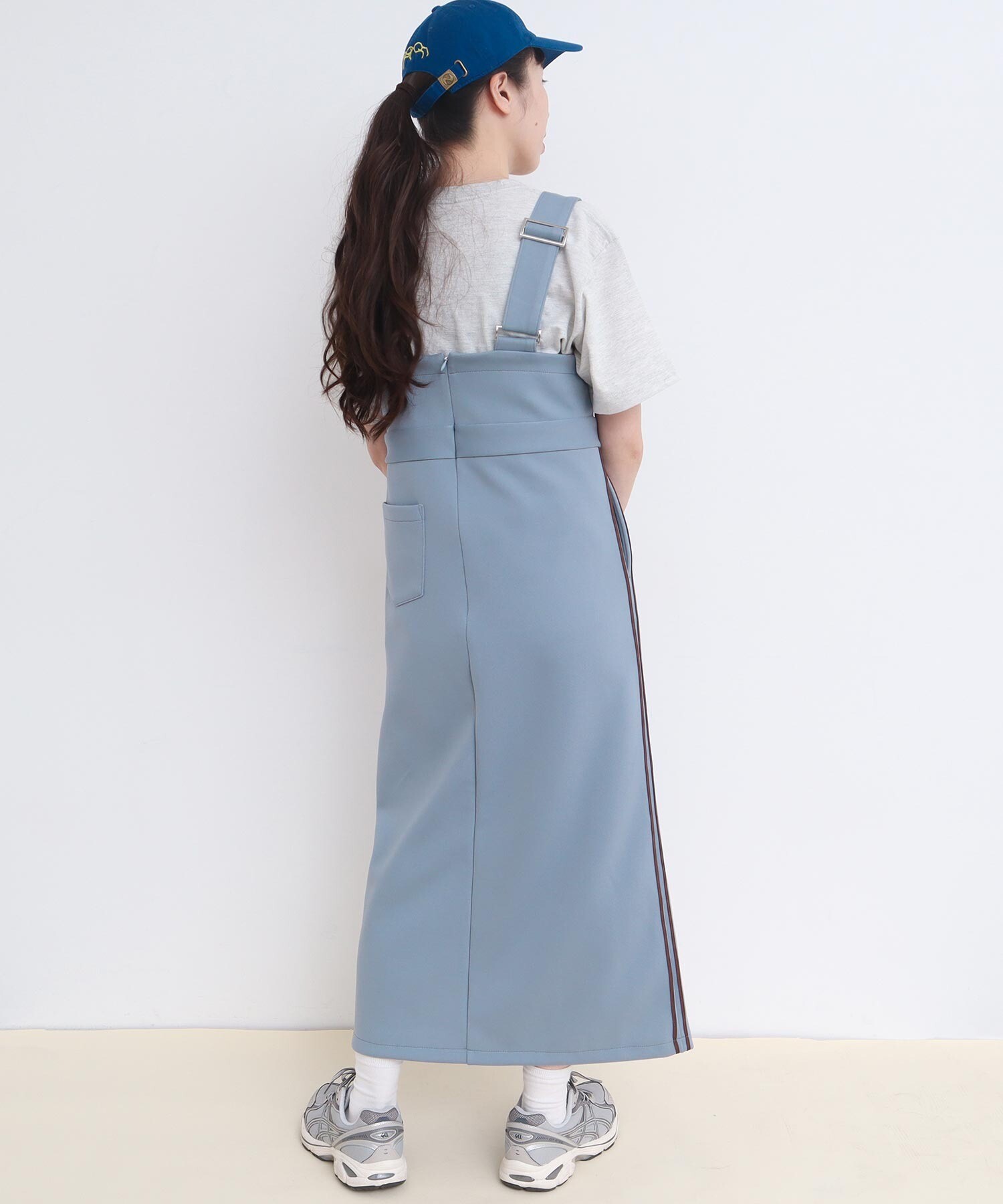 AMBIDEX Store ○○LINE Jersey ジャンパースカート(F クロ): l