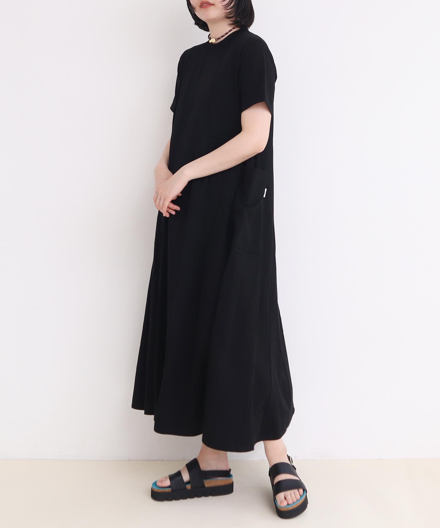 AMBIDEX Store Suai-mai ゴアードTワンピース(F クロ): l