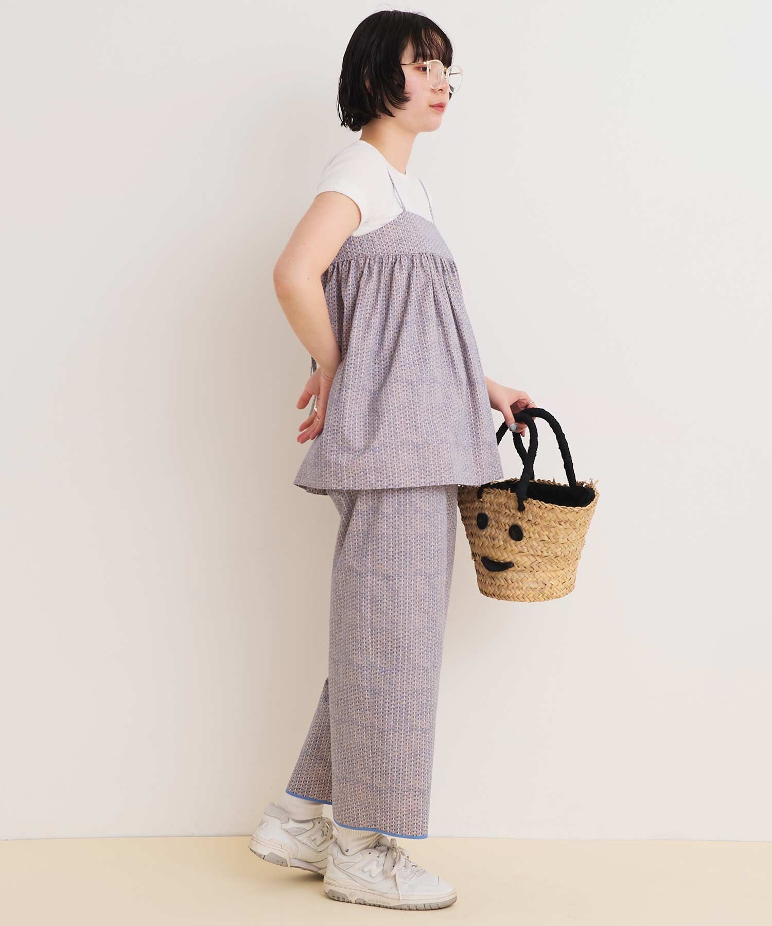 AMBIDEX Store 〇BASKET print マルポケット パンツ(F チャ): l