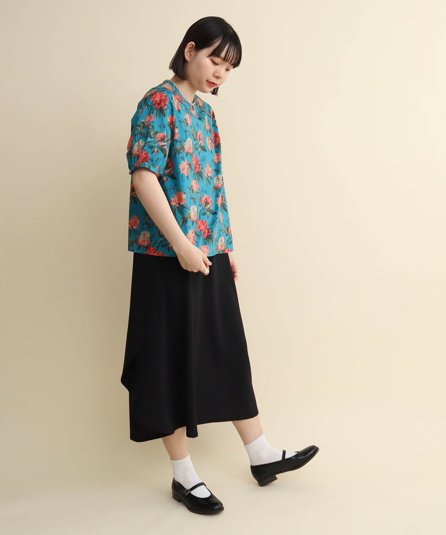 AMBIDEX Store 【予約販売】△○BLACK full moon skirt(F クロ): l 