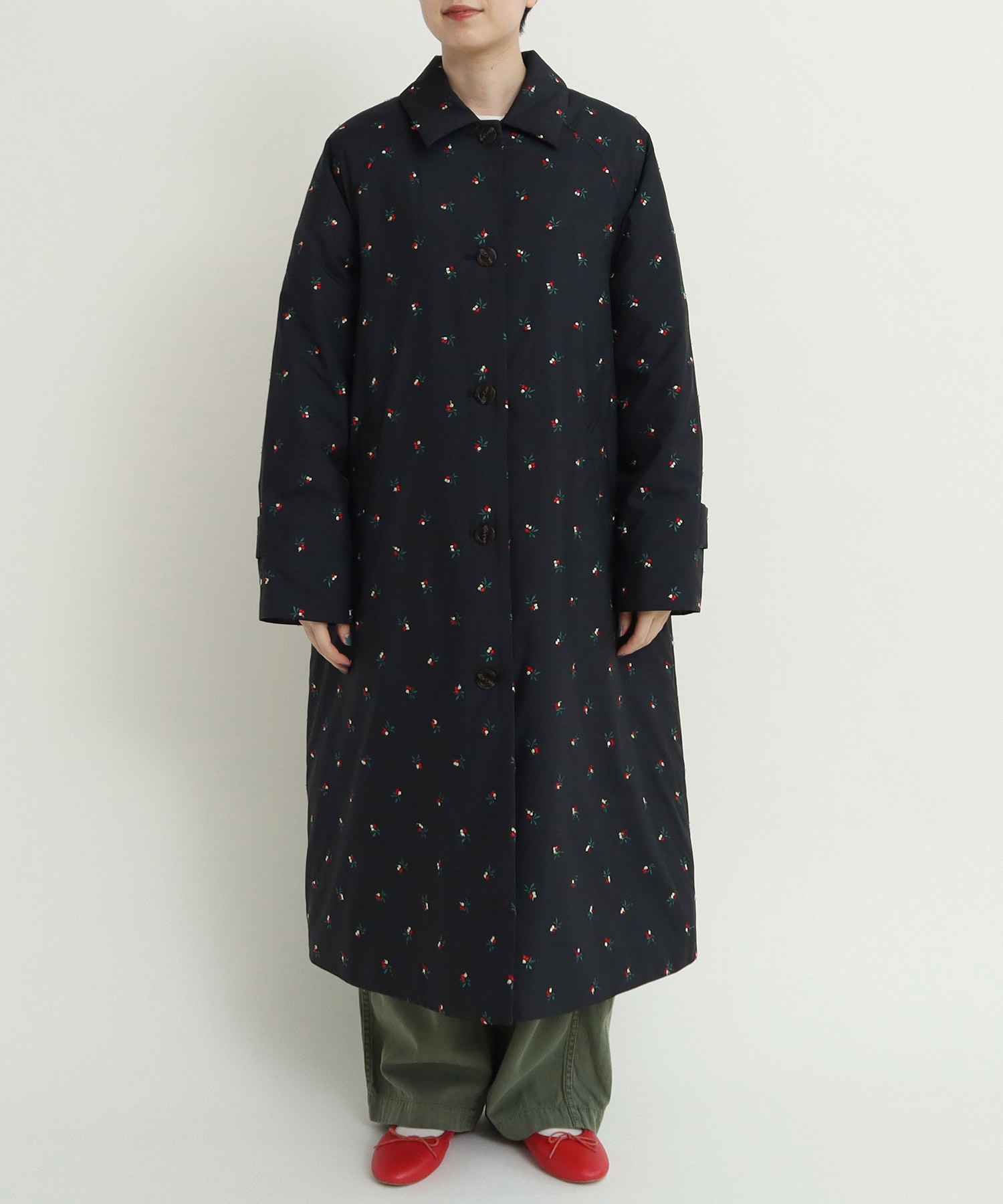 EVOダウン 小花刺繍ステンコート