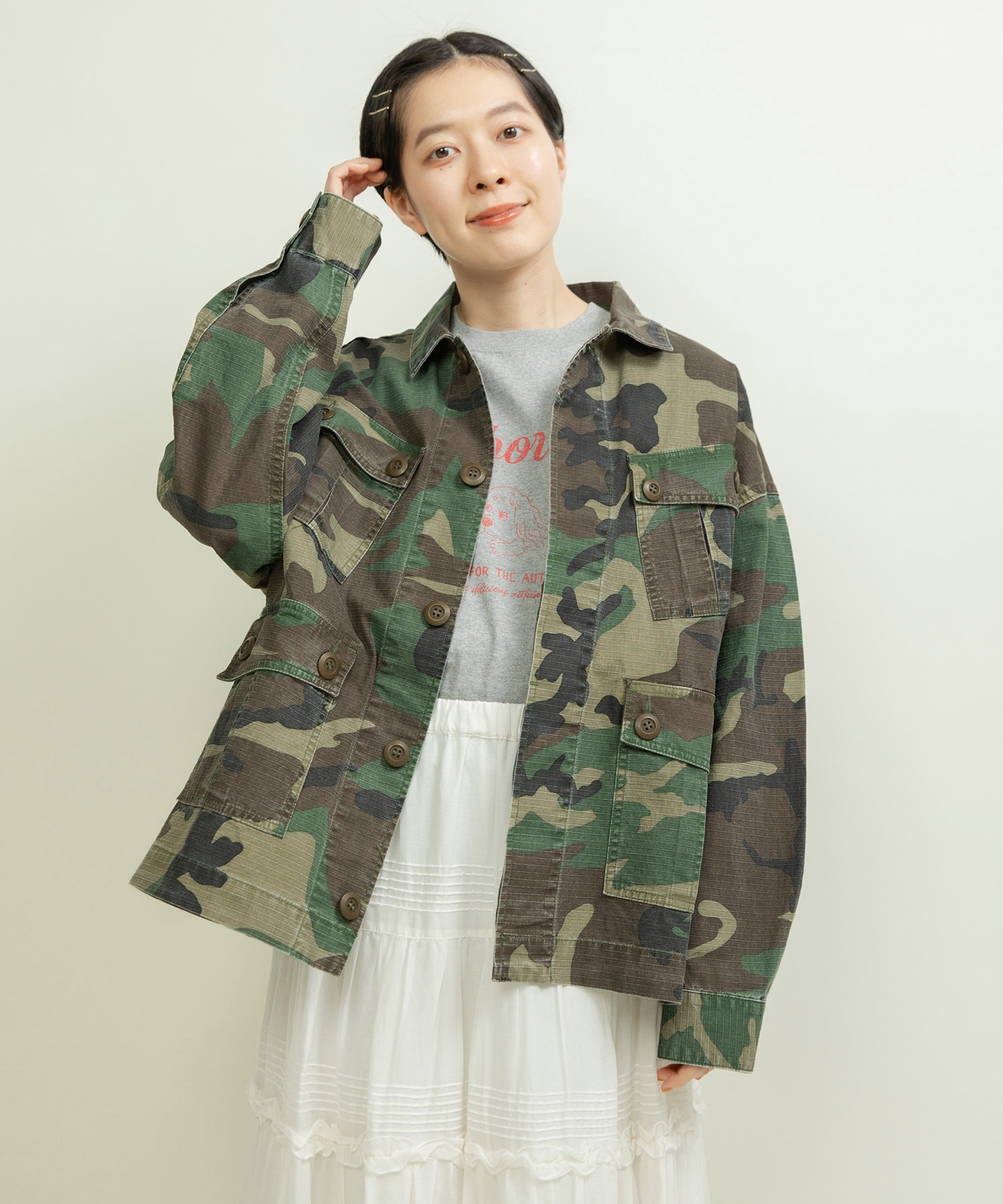 AMBIDEX Store △○カモフラ柄 ミリタリージャケット(F マルチ99