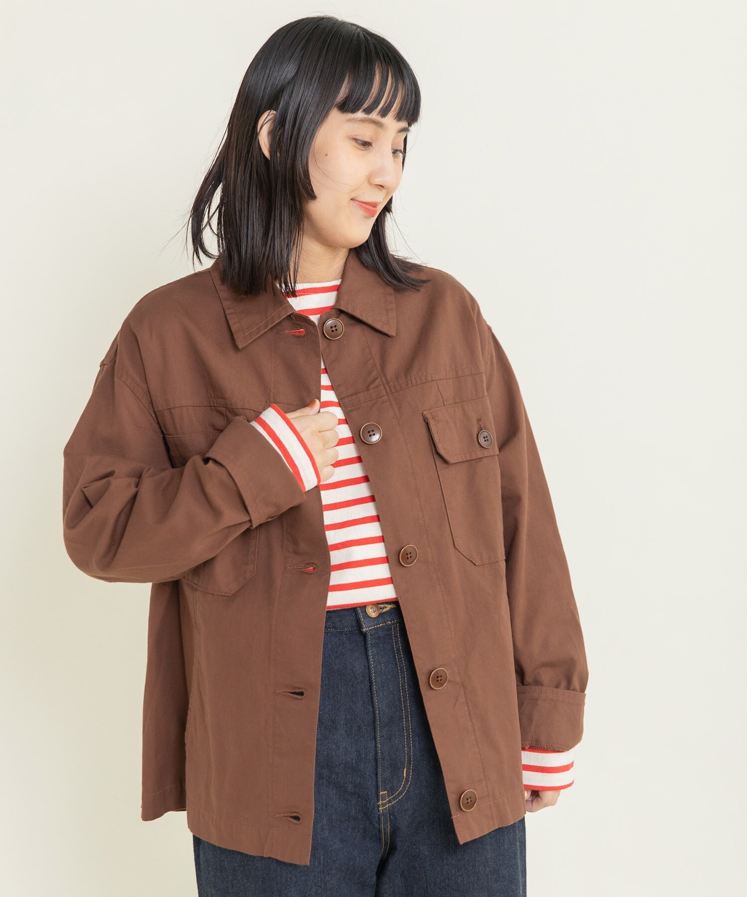 AMBIDEX Store ○オックス カバーオールジャケット(F チャ): CHILD WOMAN