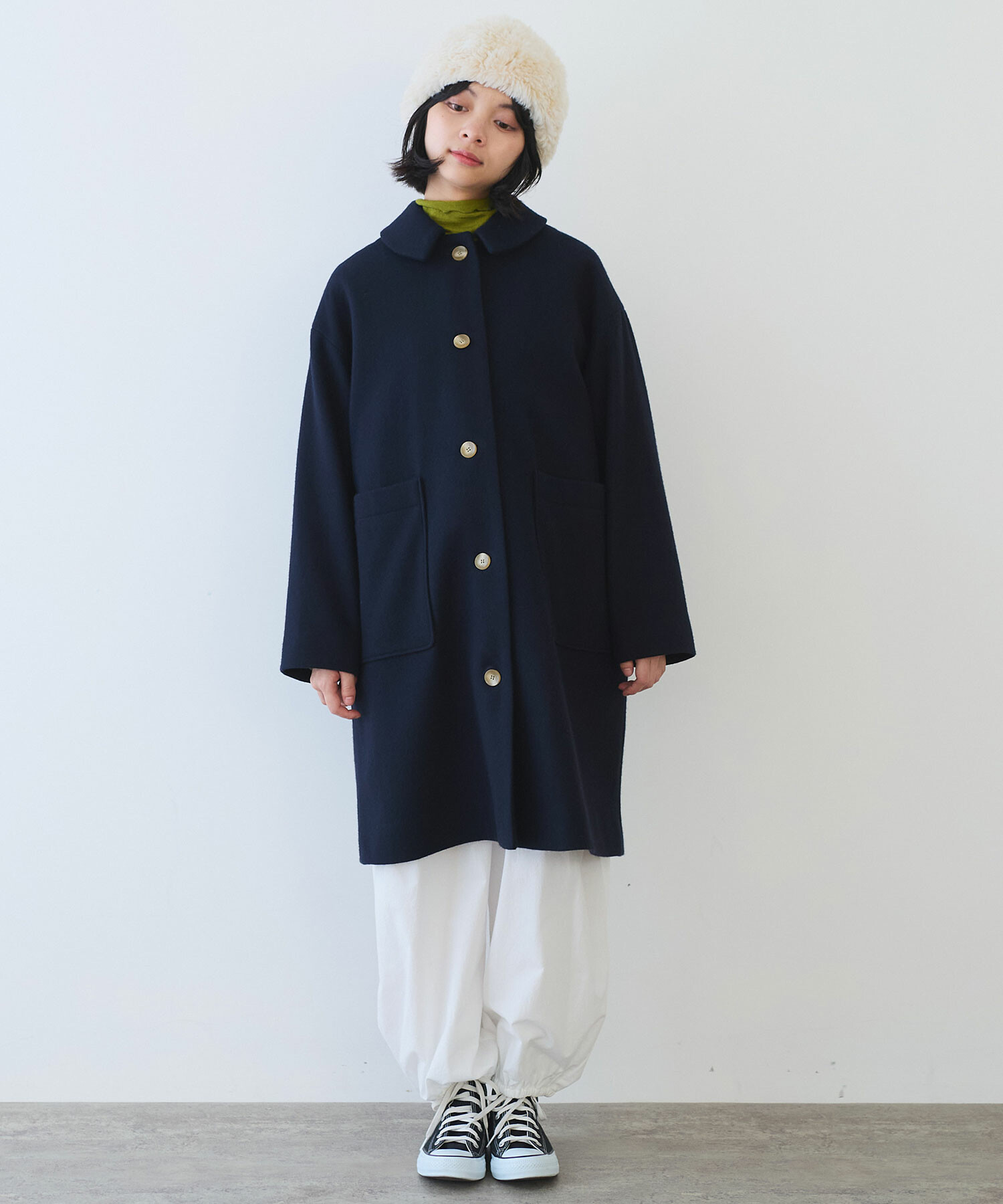 AMBIDEX Store 〇 super100 スイビ ステンカラーコート(F アカ): bulle