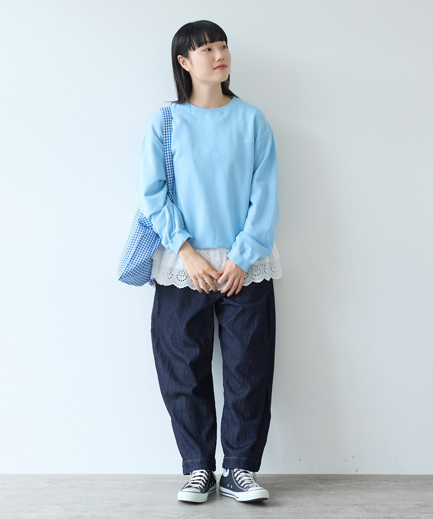Asurin ページ AMBIDEX Store ○ 30/10 itsumo裏毛 ロゴトレーナー(F サックス