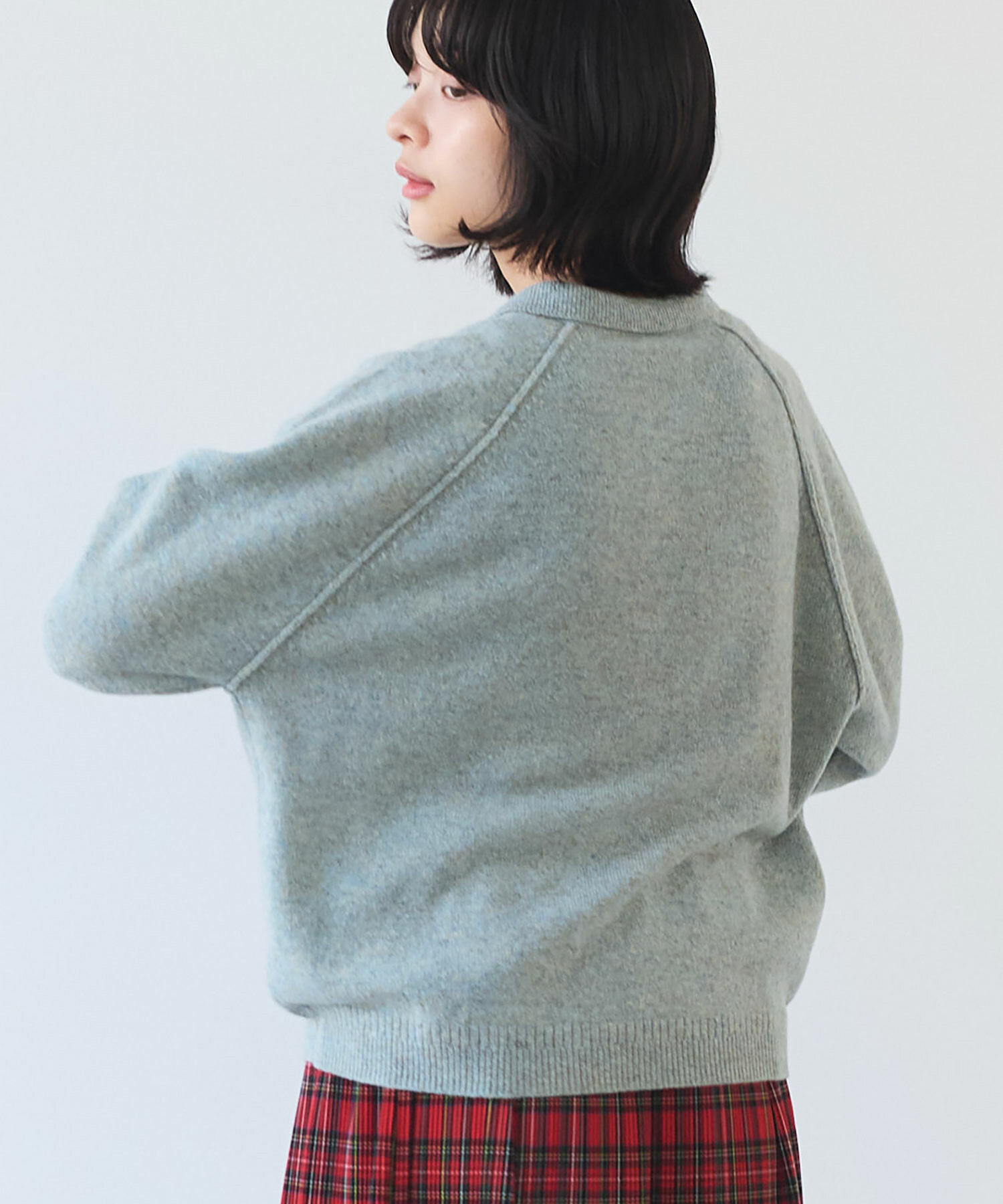 AMBIDEX Store 〇 ジーロンラム ポロニット プルオーバー(F ミズイロ