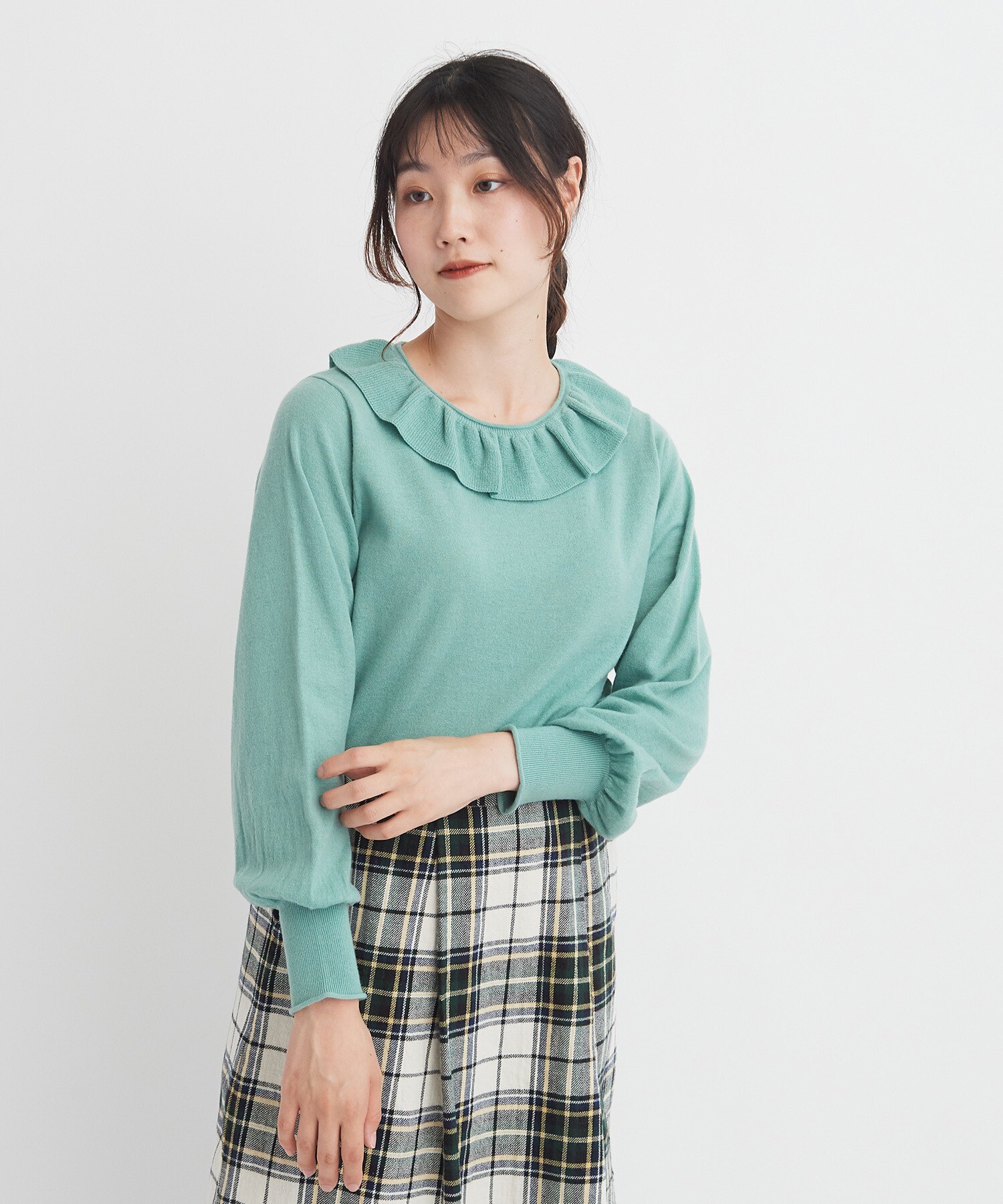 AMBIDEX Store ○comfort merino frill プルオーバー(F ミント): bulle