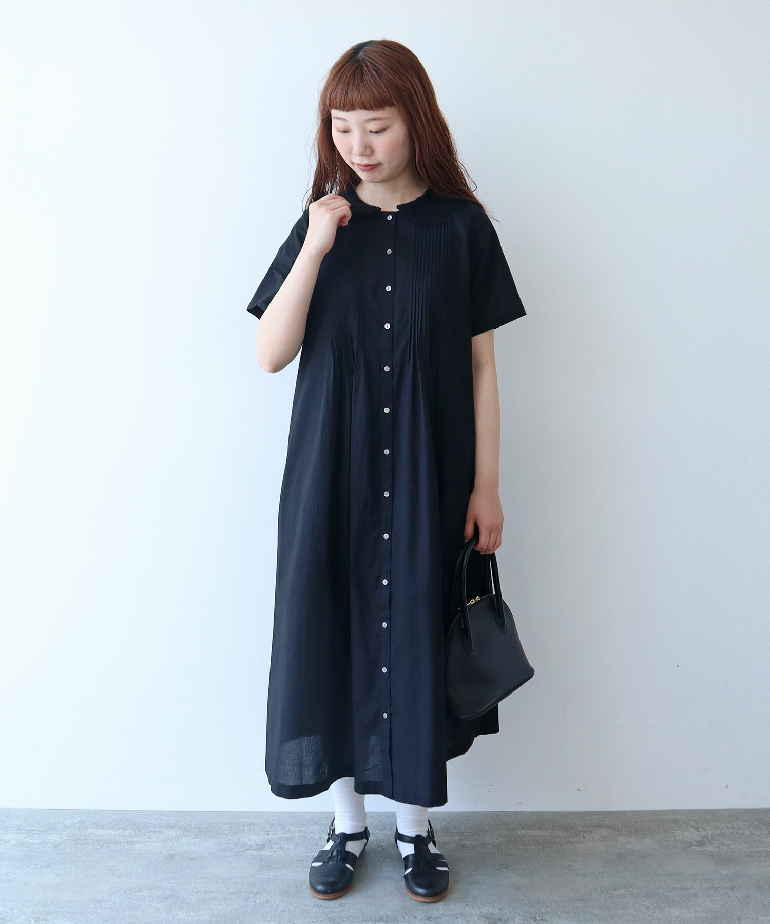 AMBIDEX Store 〇 おはな刺繍 ワンピース(F クロ): bulle de savon