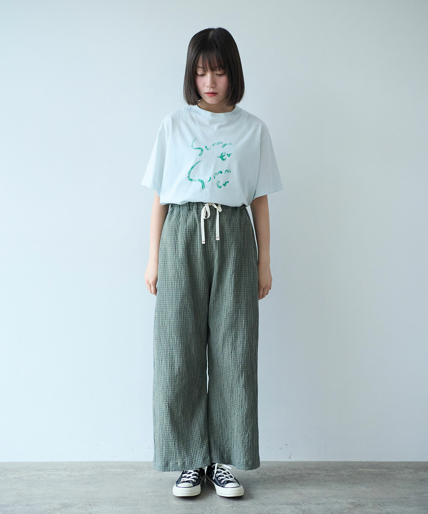 AMBIDEX Store ○ mini check イージーパンツ(F コン): bulle de savon