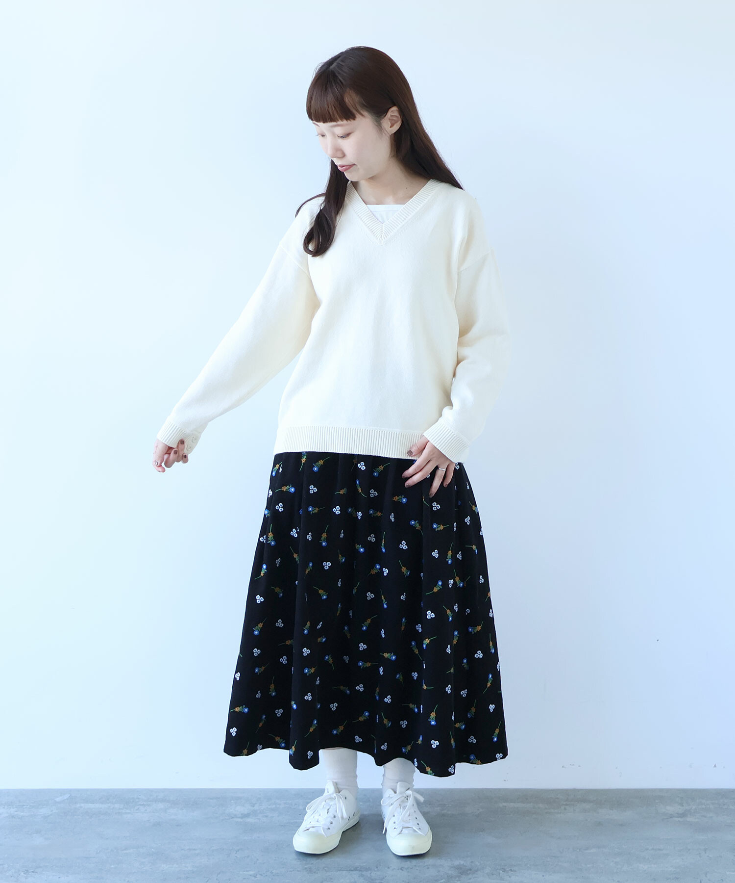 今季美品★bulle de savon★花柄スカート bulle de savon 花柄 スカート AMBIDEX Store 〇 菜の花刺繍