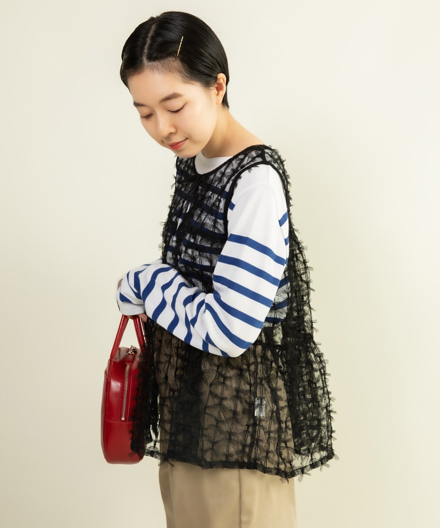 【ukinail】DRESSPRODUCTIONベロアチュールティアード PROPORTION BODY DRESSING｜チュールティアードスカート