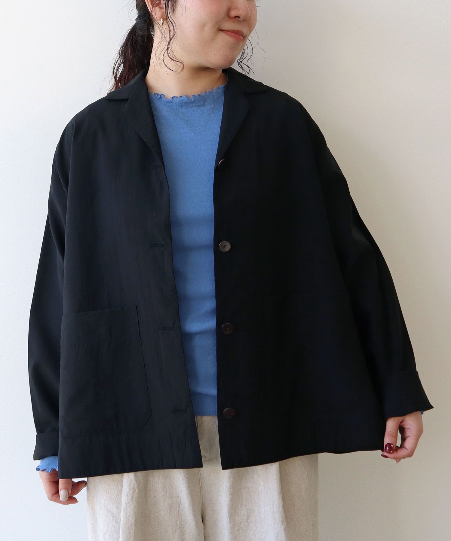 AMBIDEX Store ○sheer シャツジャケット(F グレー): yuni