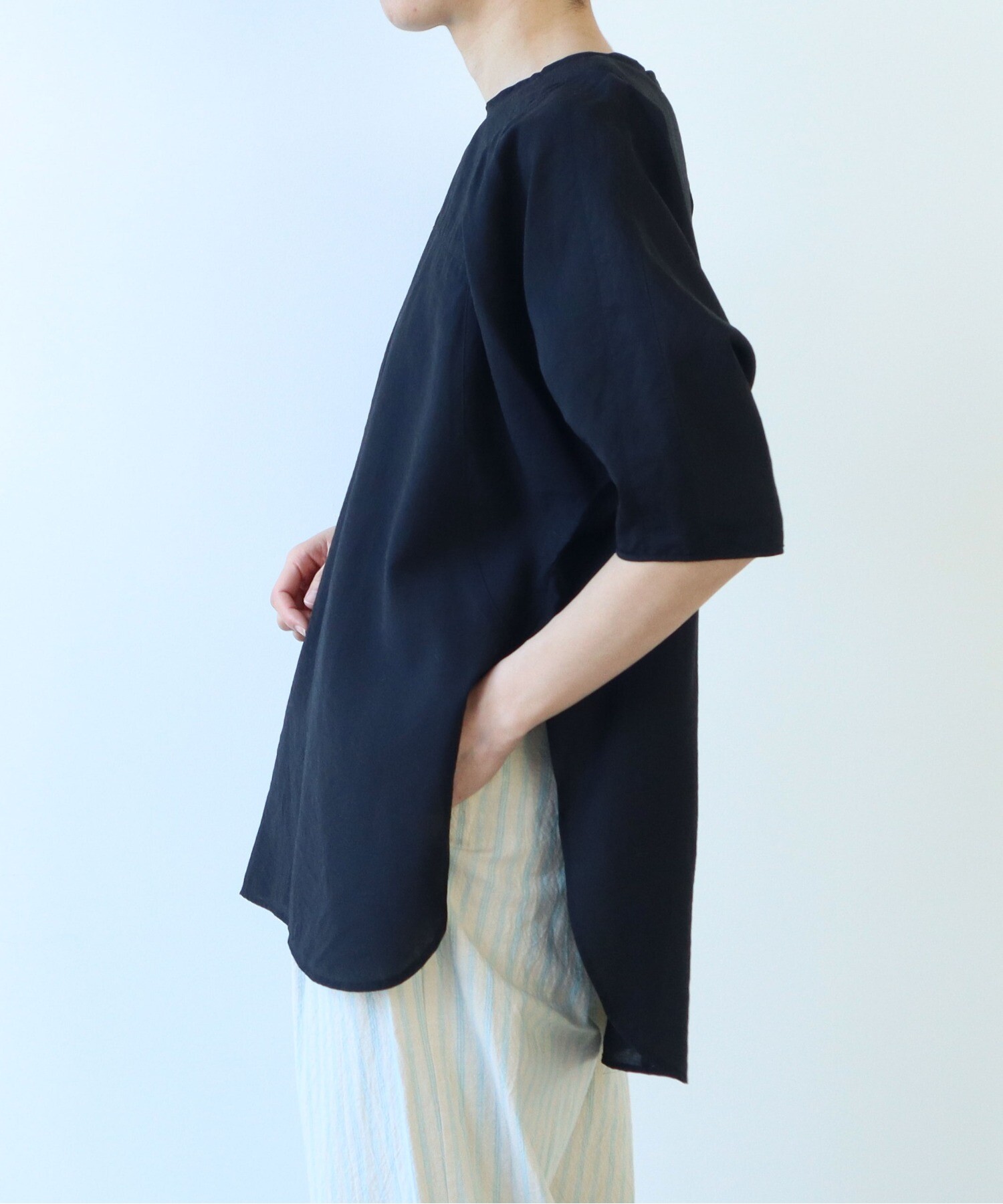 AMBIDEX Store ○sheer パフスリーブブラウス(F アオ): yuni