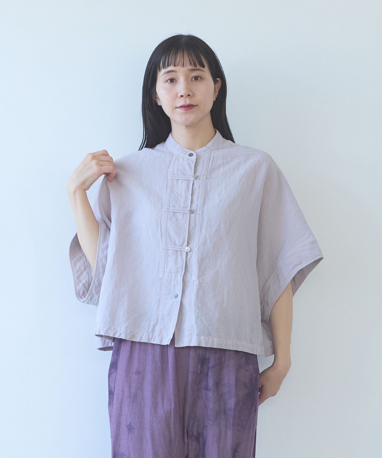 AMBIDEX Store 【予約販売】強撚CottonLinen 近江晒 short ブラウス(F
