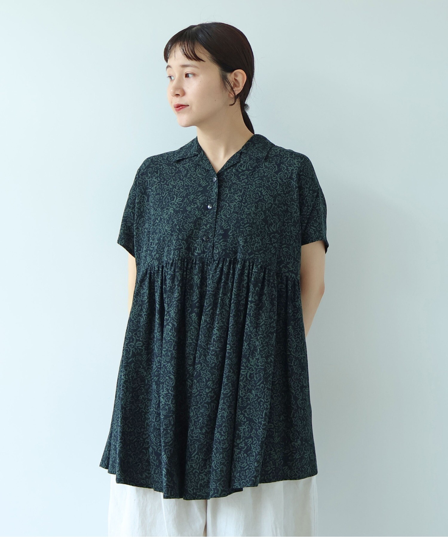 AMBIDEX Store rayon cupla cotton flower print open peprum