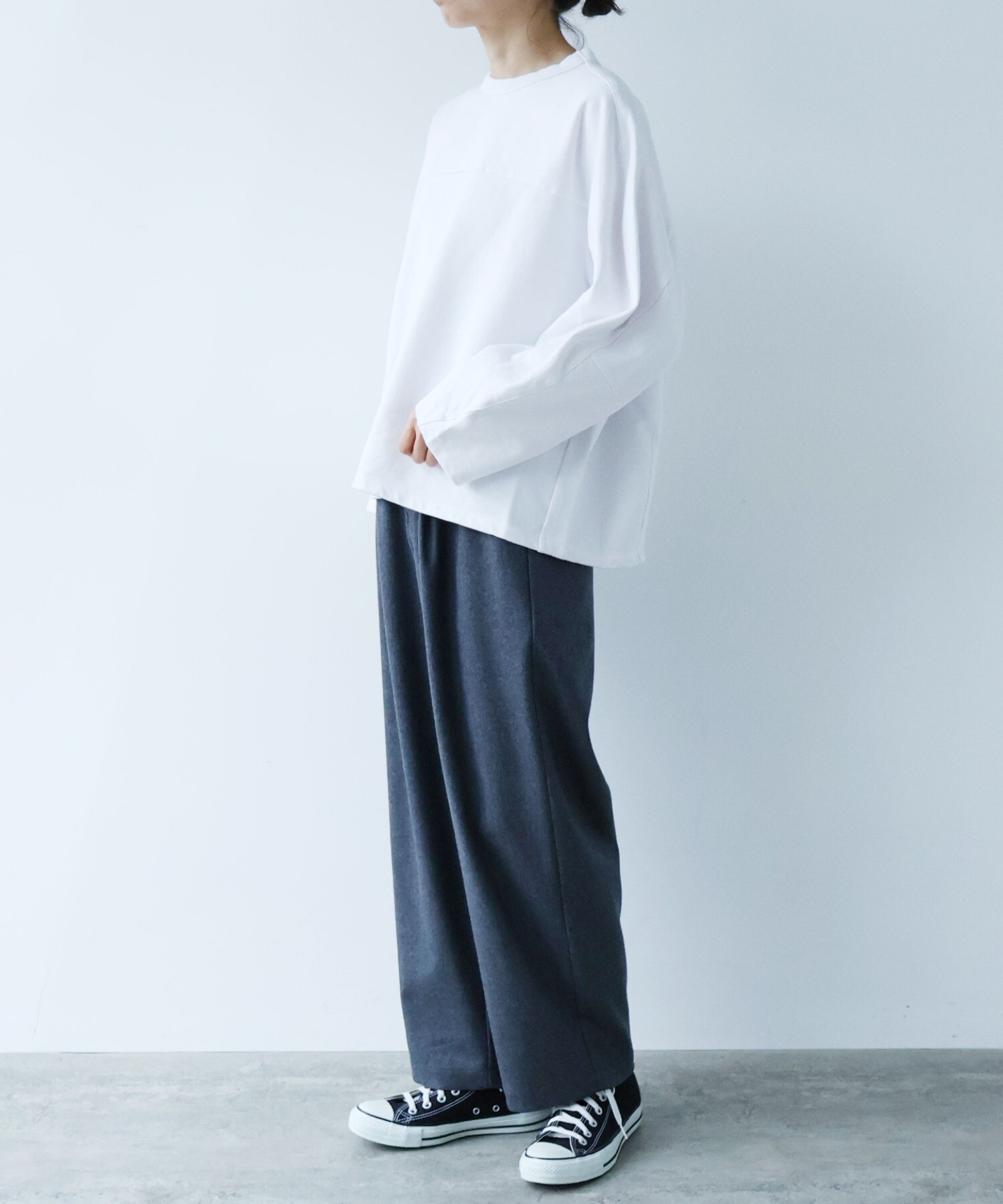 AMBIDEX Store ○highcountコットン裏毛cocoonプルオーバー(F サックス