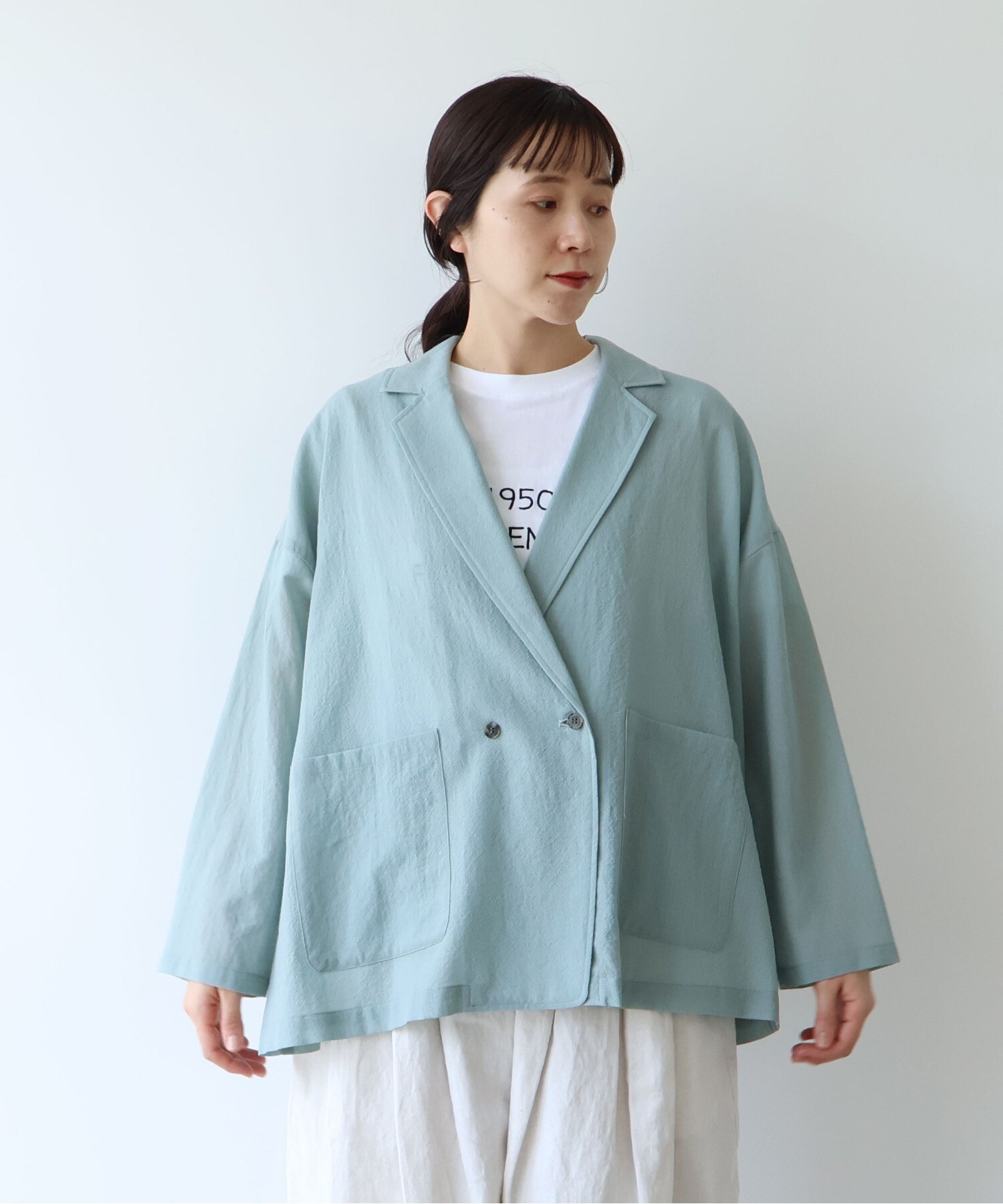AMBIDEX Store sheer summer Wool-Polyester Voil tailored ジャケット
