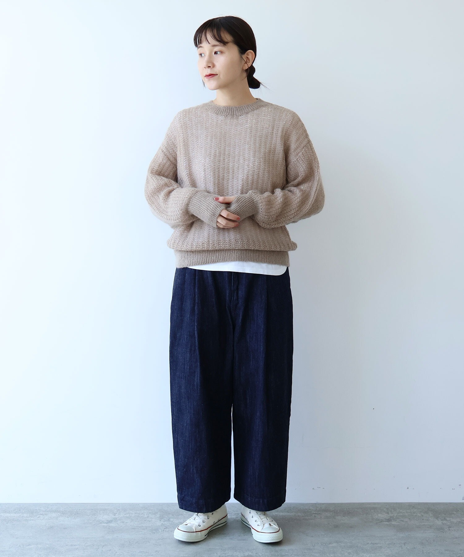 ユニセックス モヘアニットトップス ルーズ 韓国系 4色 S4011 AMBIDEX Store 【予約販売】○ウール/mohair/ナイロン loose