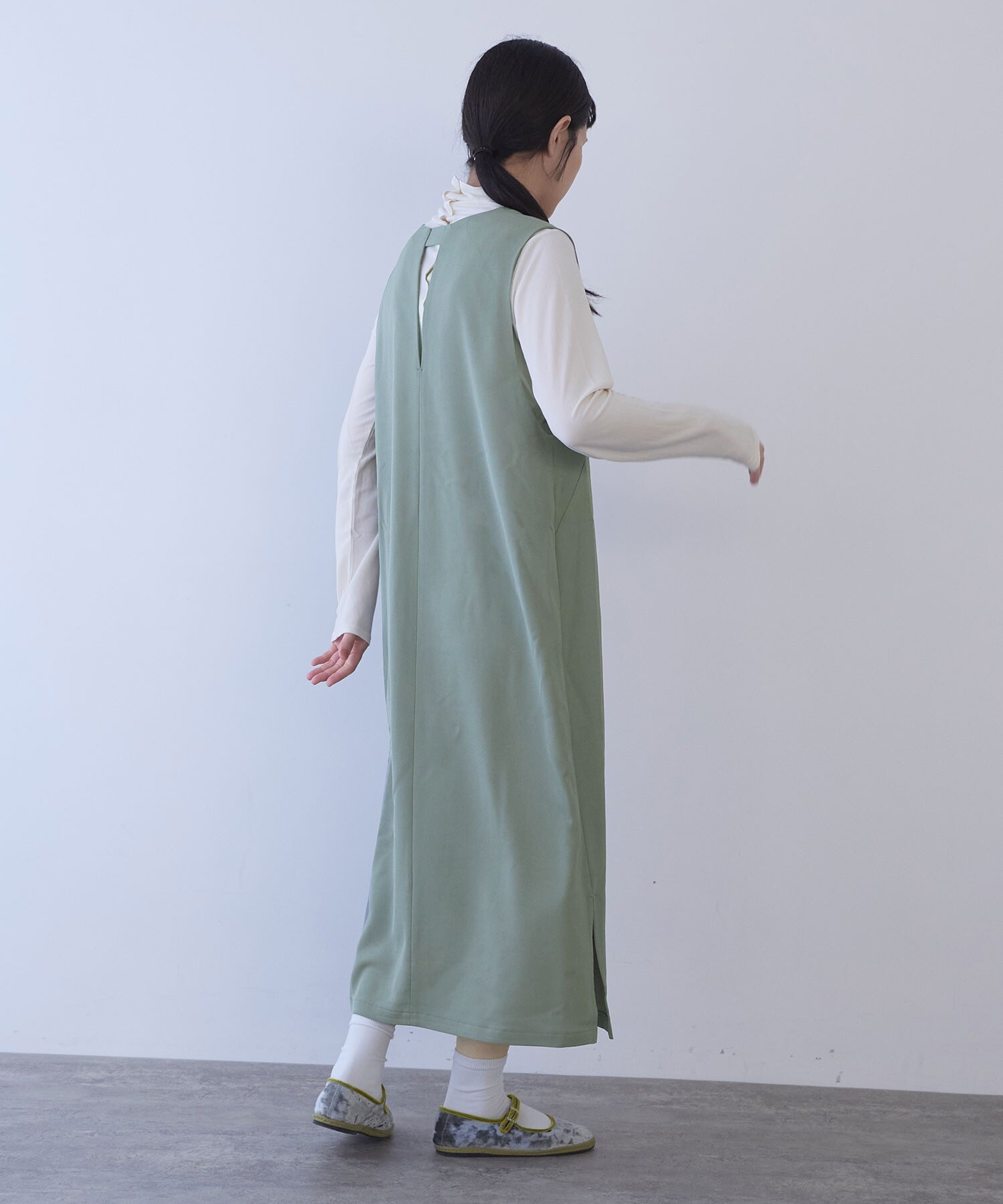 CUNE DDDCショルダーストラップスカート ネイビー CUNE DDDCショルダーストラップスカート ネイビー CUNE DDDC