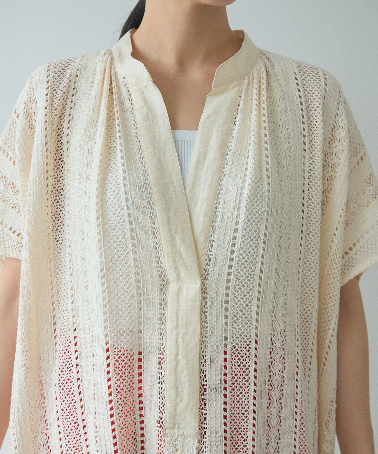 AMBIDEX Store ○コットン ruschel lace kaftan ワンピース(F AMBIDEX Store ○コットン ruschel lace kaftan ワンピース(F