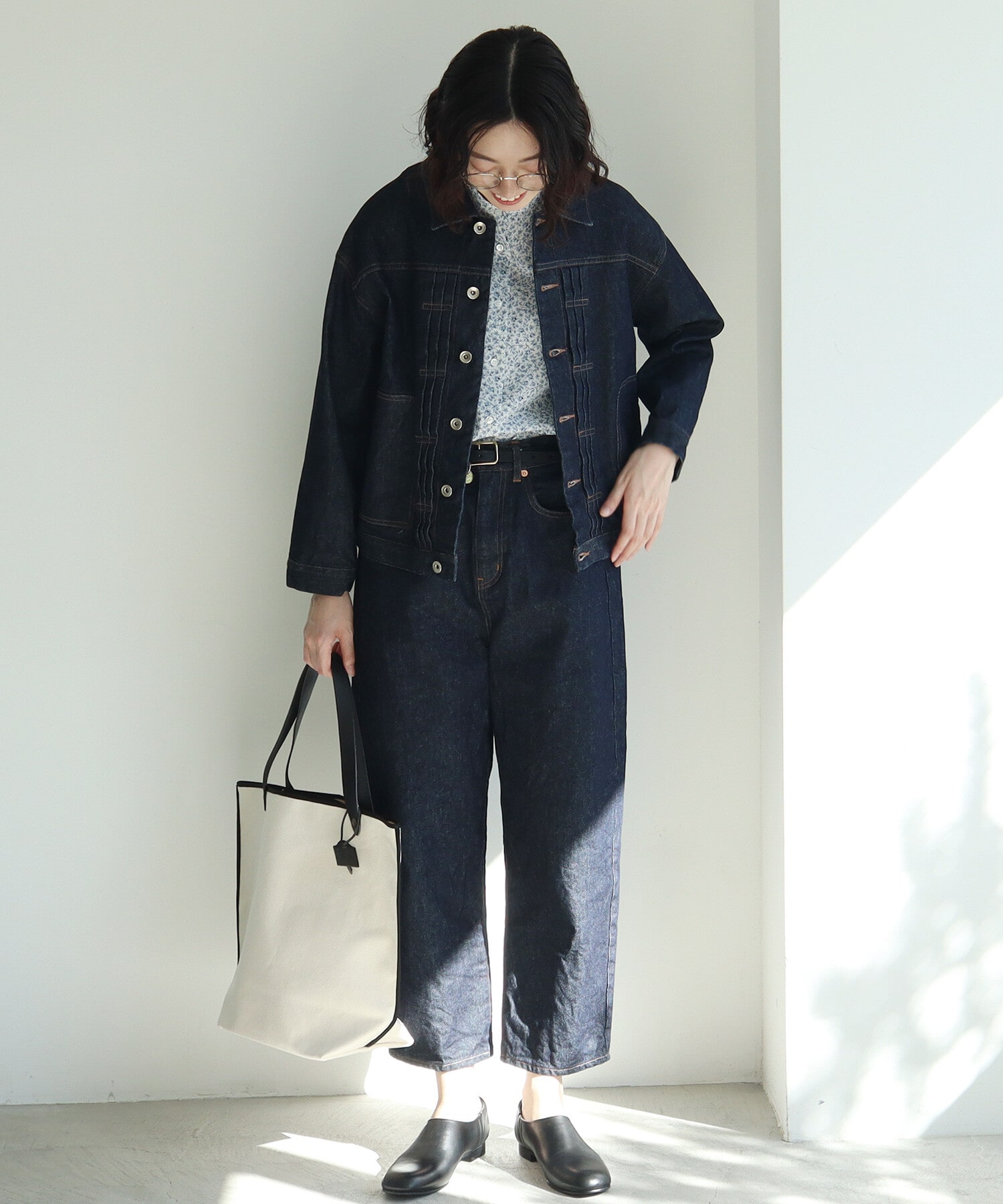 AMBIDEX Store 12ozDenim 5pkt wide tepered パンツ(M コン): yuni