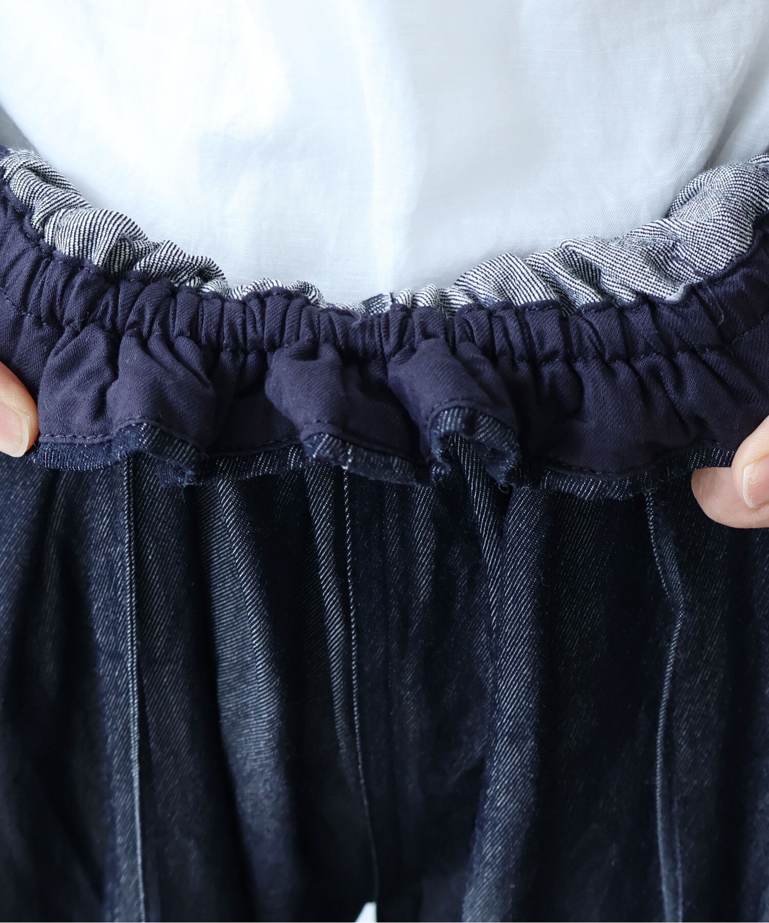 もぎぃさま専用 AMBIDEX Store R/C soft denim cocoon drawstrings パンツ(F