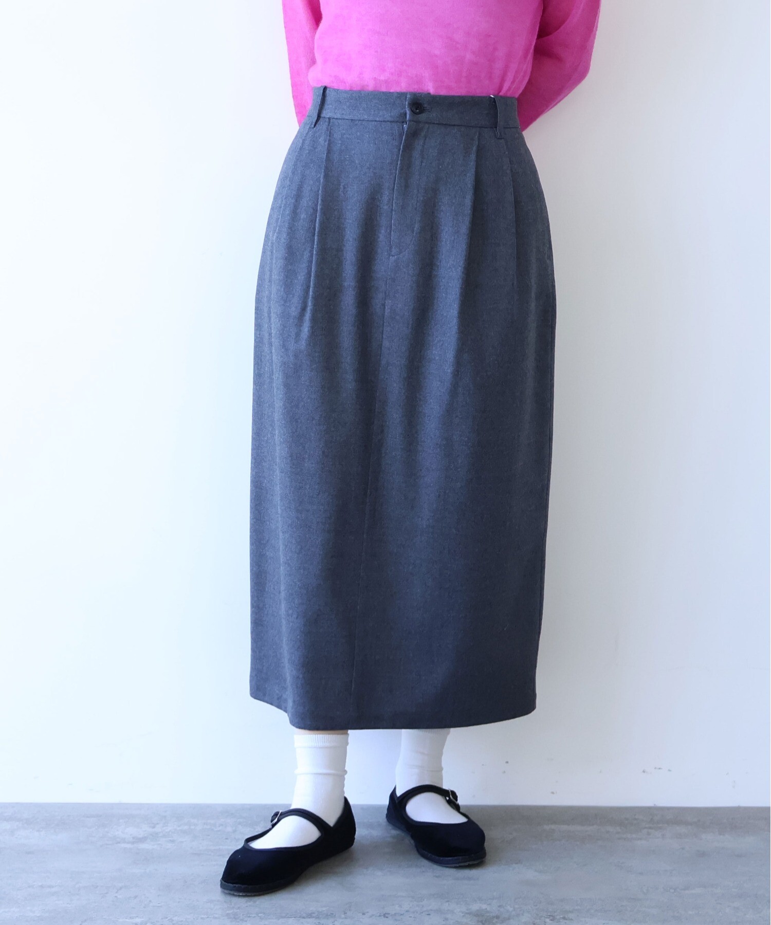 AMBIDEX Store washable wool コクーンスカート(F クロ): yuni