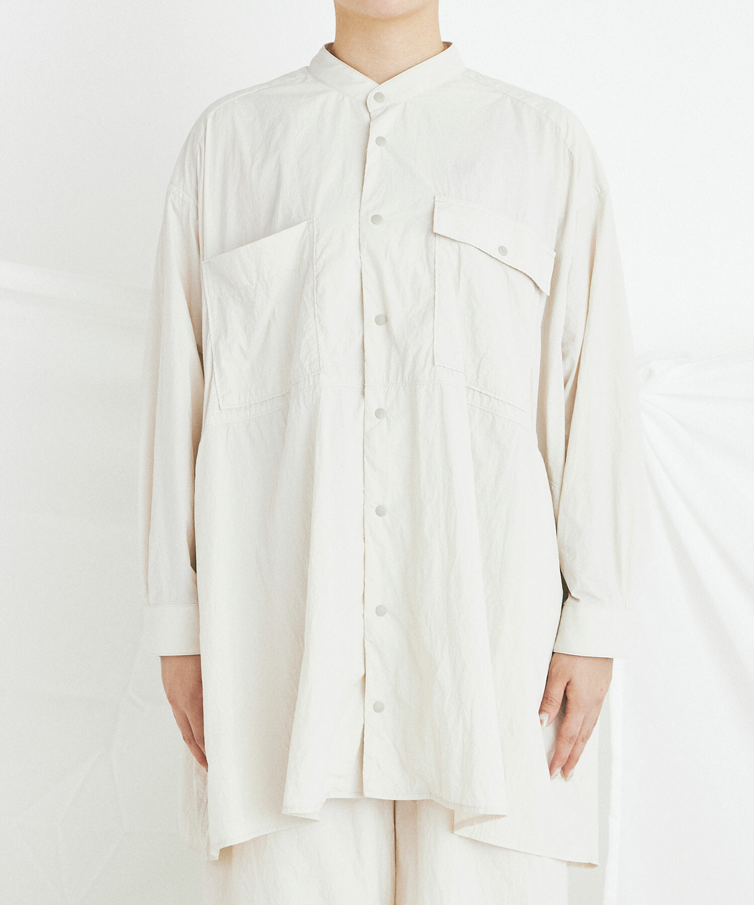 AMBIDEX Store 45d NYLON伊吹染め PAPA シャツ(F IVORY): buoybuoy