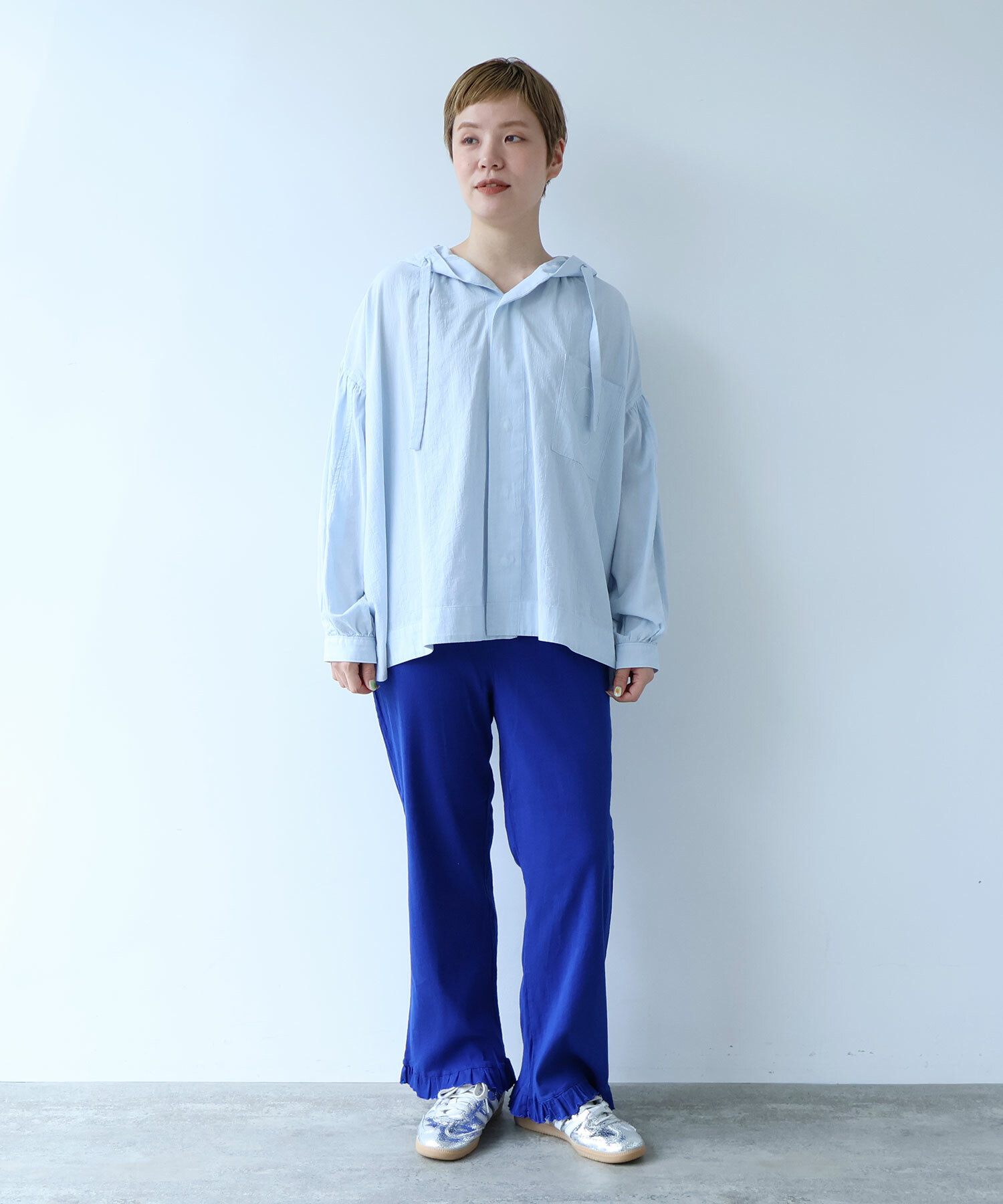 AMBIDEX Store 80/2 cyro spun OX HOODIE シャツ(F WHITE): buoybuoy