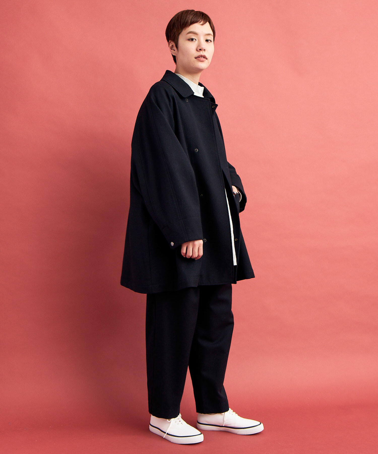 AMBIDEX Store ○POP TWEED DOLMAN コート(F NAVY): buoybuoy