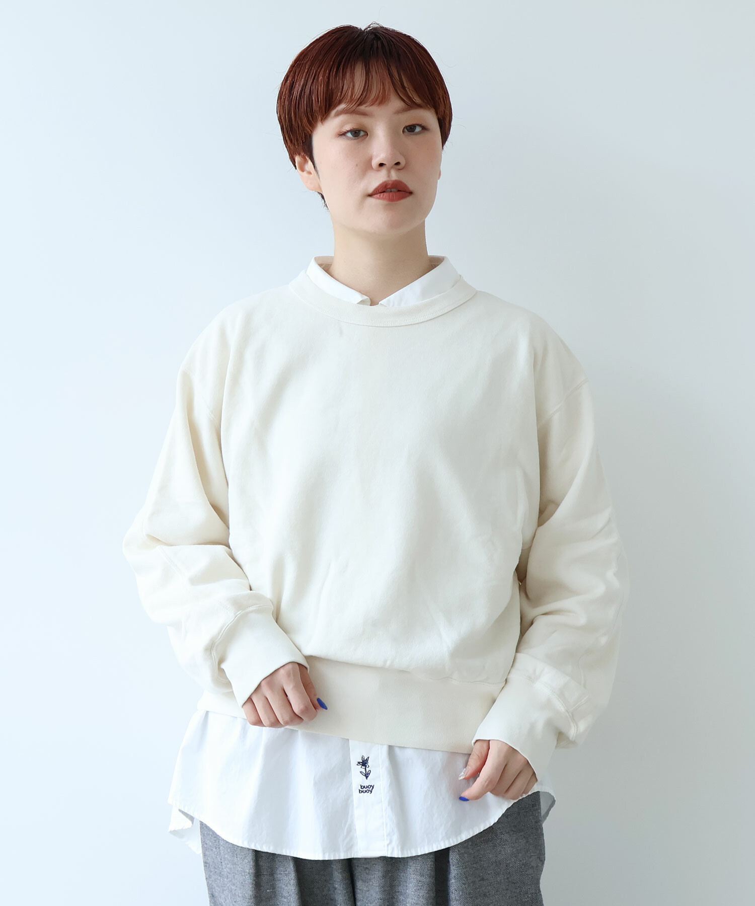 AMBIDEX Store ○GV HIGH TWIST 裏毛 CREW プルオーバー(F LIGHT