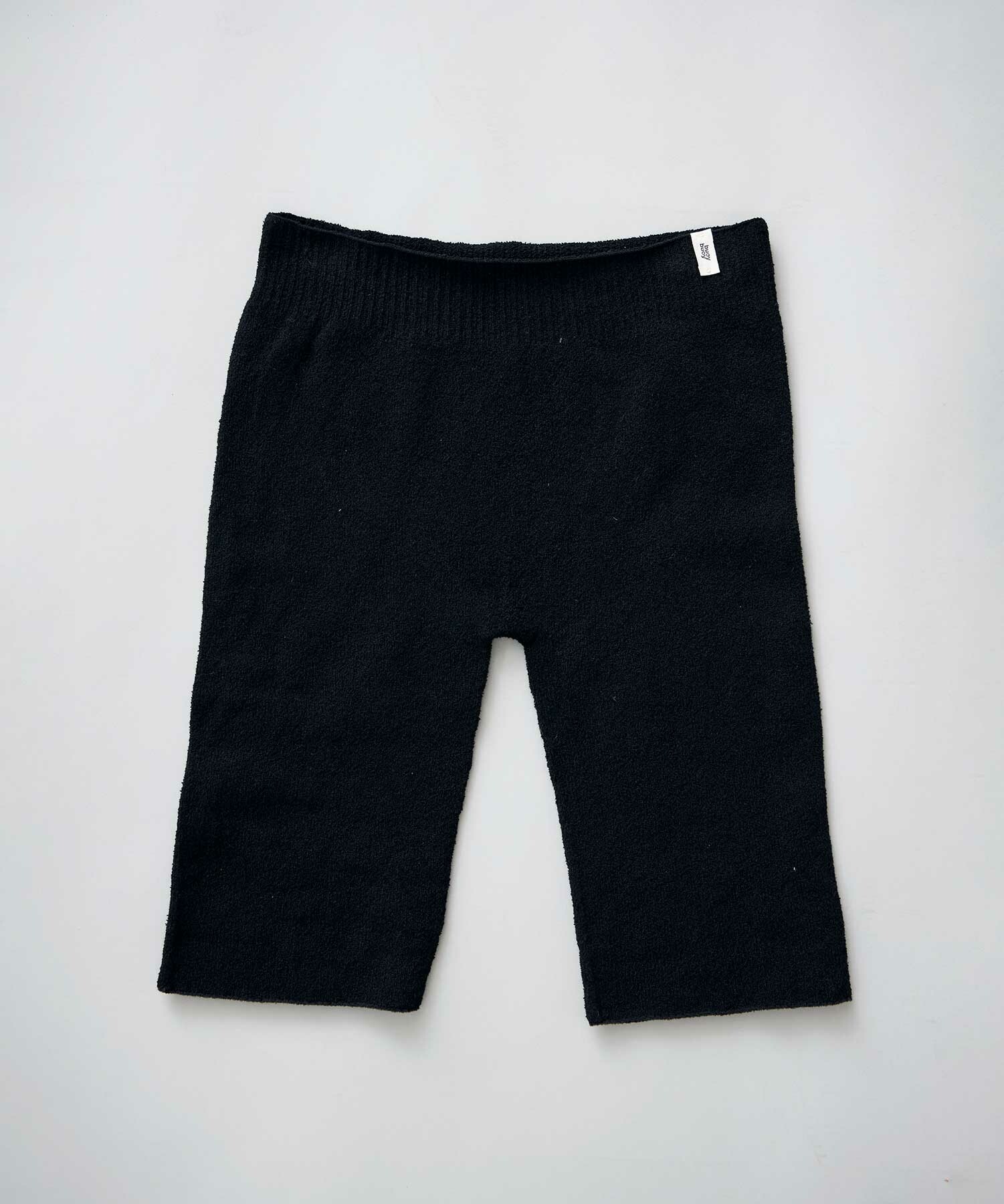 ローチェ　フリース裾ボア付きアンダーレギンスパンツXS(S相当)黒 AMBIDEX Store △○COTTON BOUCLE HALF レギンス(F BLACK): FLAT
