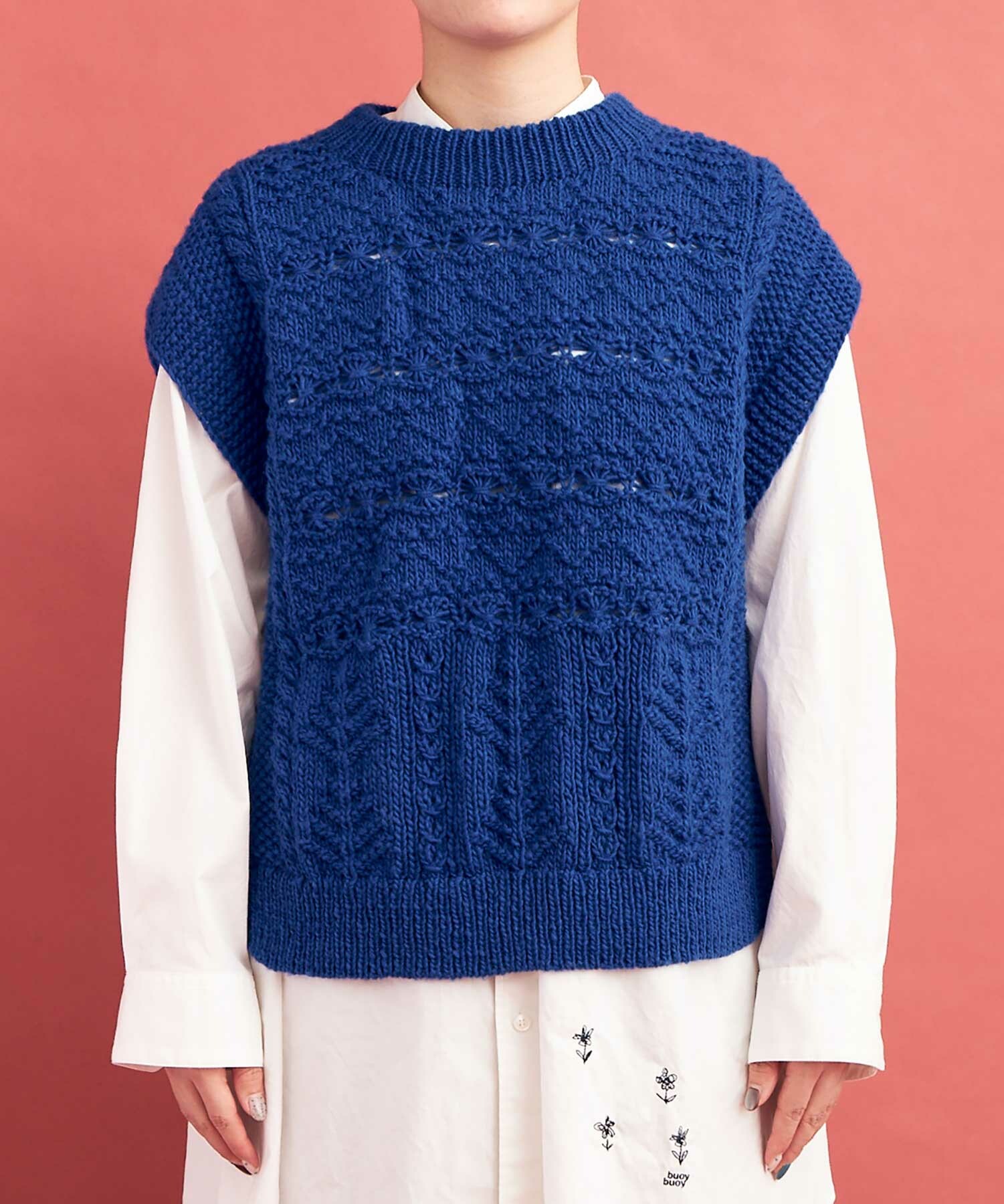 AMBIDEX Store ○PERU HANDKNIT ベスト(F LIGHT GREY): buoybuoy