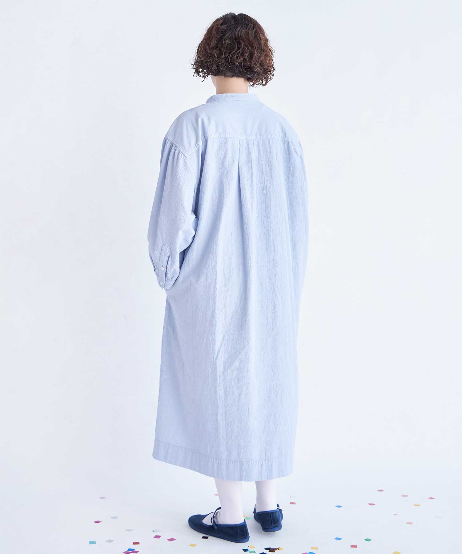 AMBIDEX Store ○強撚POPLIN LANTAN ワンピース(F WHITE): FLAT