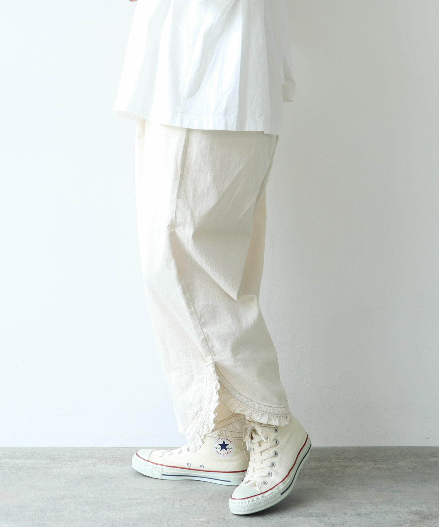 AMBIDEX Store △○8ozDENIM FRILL パンツ(F INDIGO): FLAT-cic
