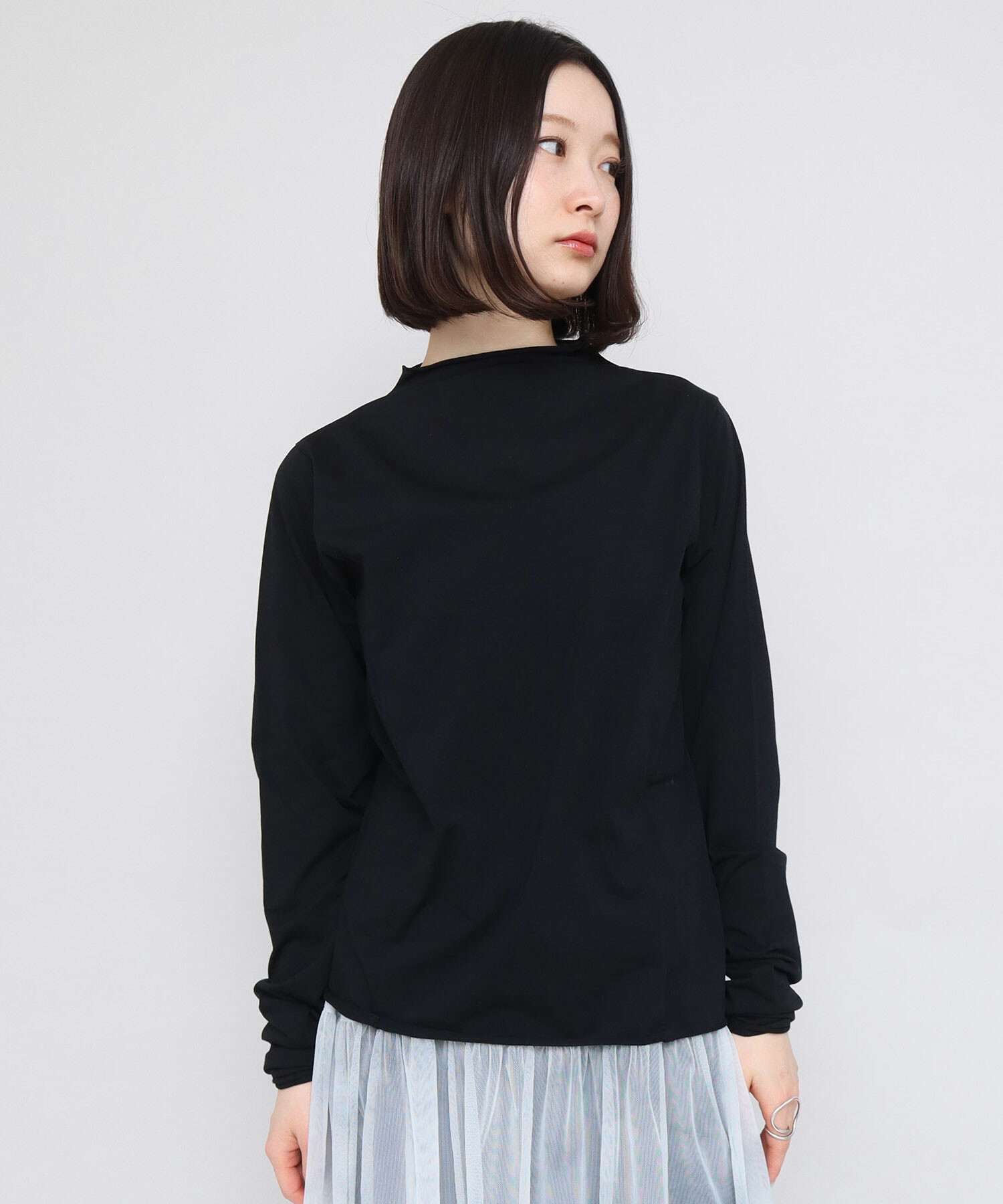 AMBIDEX Store 〇ナイロンコットン天竺 ハーフネックプル