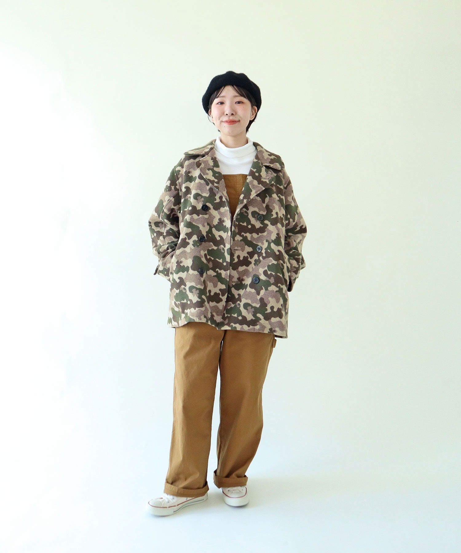 AMBIDEX Store ○【30周年特別アイテム】迷彩ジャカード ピーコート(F